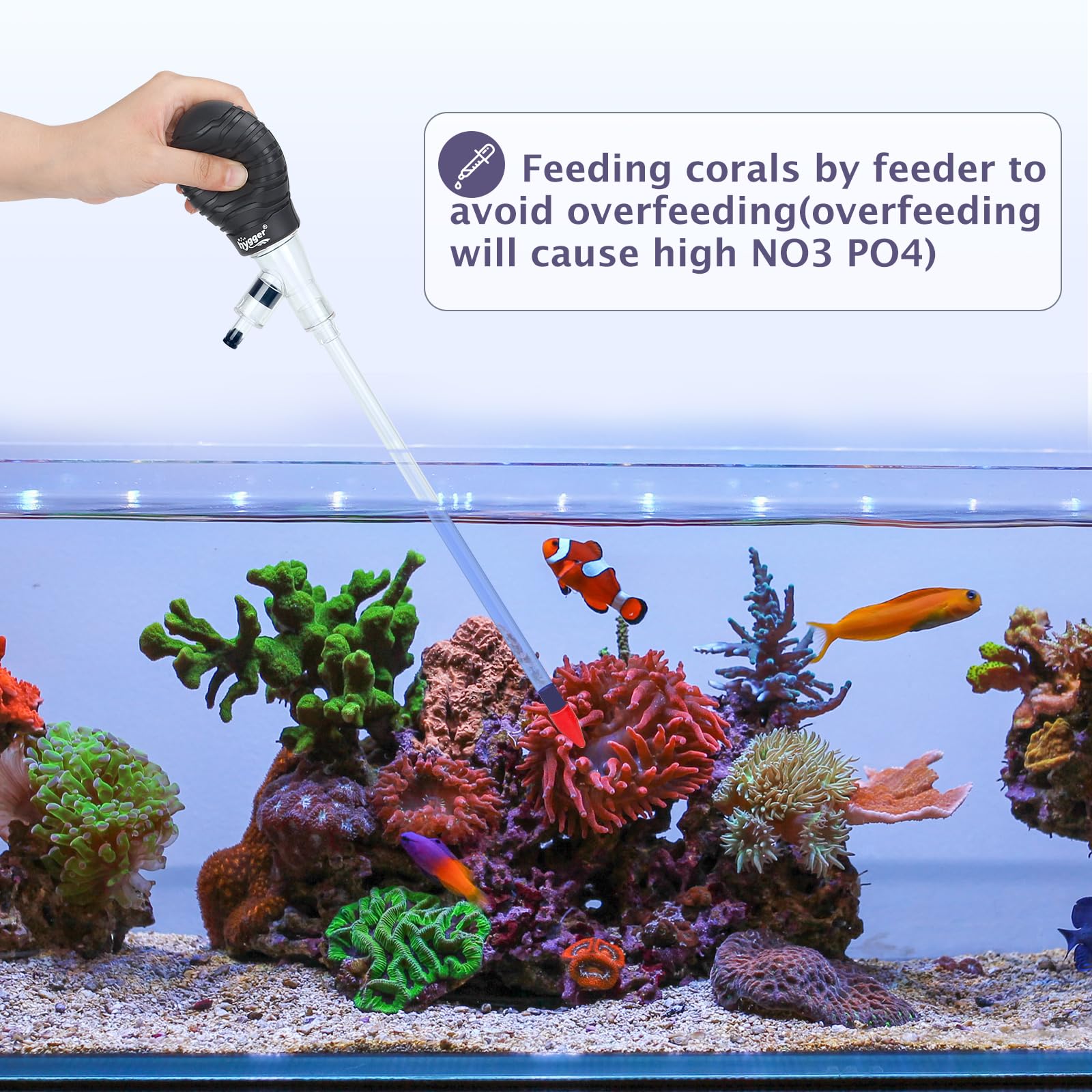 Hygger Aquarium Siphon Cleaner Kit - Gravel Vacuum & Water Changer for Small Fish Tanks - Perfect for Tank Maintenance