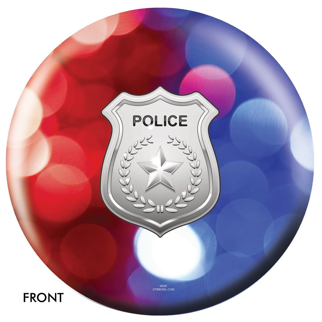 Bowlerstore Police Department Themed Bowling Ball with Red & Blue Lights - Perfect for Law Enforcement Themed Parties & Bowling Enthusiasts