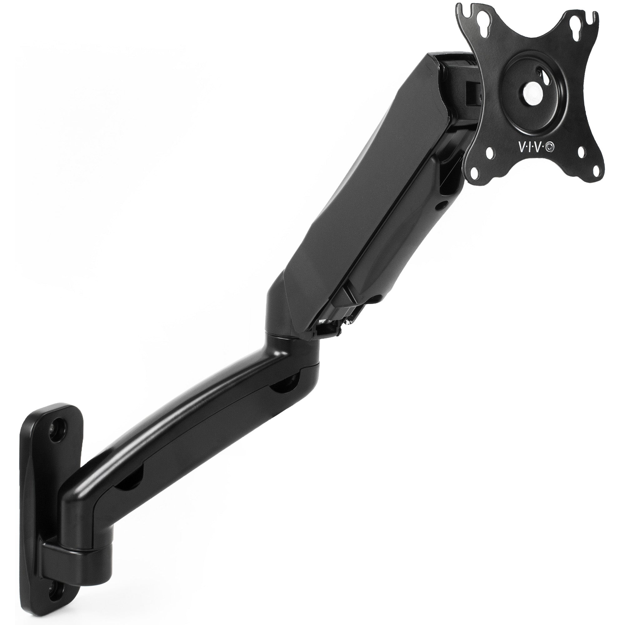 Adjustable Pneumatic Arm Single Monitor Wall Mount Bracket - Holds Up to 32 Inch Screens for Home Office, Gaming & Workspace Setup