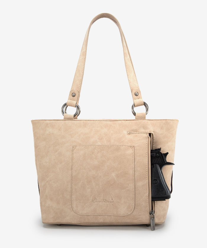 Montana West Aztec Fringe Concealed Carry Tote Bag for Women - Stylish CCW Purse with Hidden Gun Pocket - Perfect for Everyday Carry, Travel & Self Protection