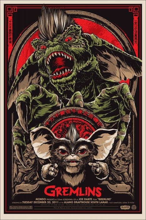 Gremlins Movie Poster by Ken Taylor - Vintage Horror Film Art Print for Home Theater, Bedroom & Office Decor