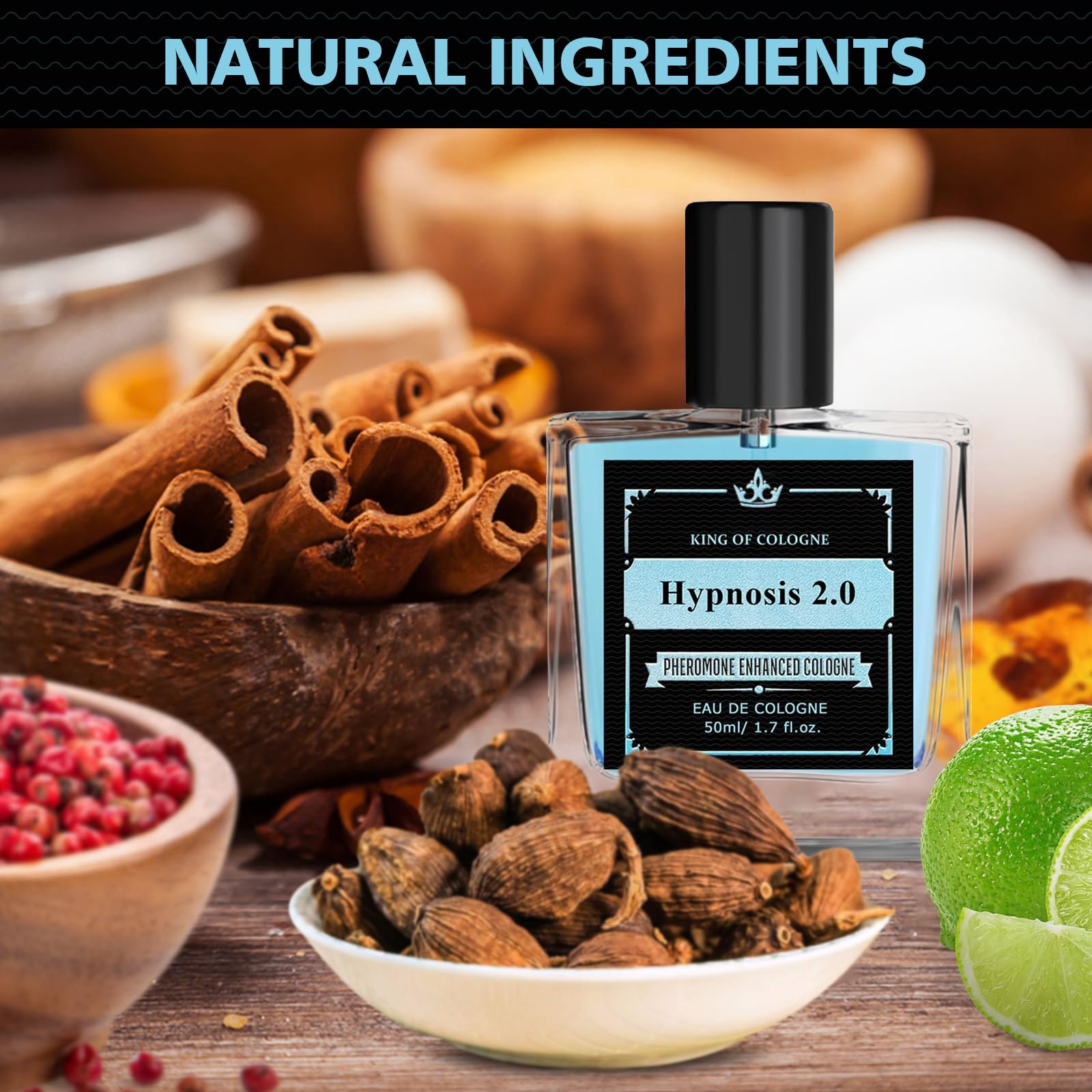 Her Ioss Pheromone Cologne for Men - Hypnosis 2.0 Cologne | Long-Lasting Pheromone Perfume for Attraction | Best Gift for Father, Husband & Boyfriend | Date Night & Special Occasions