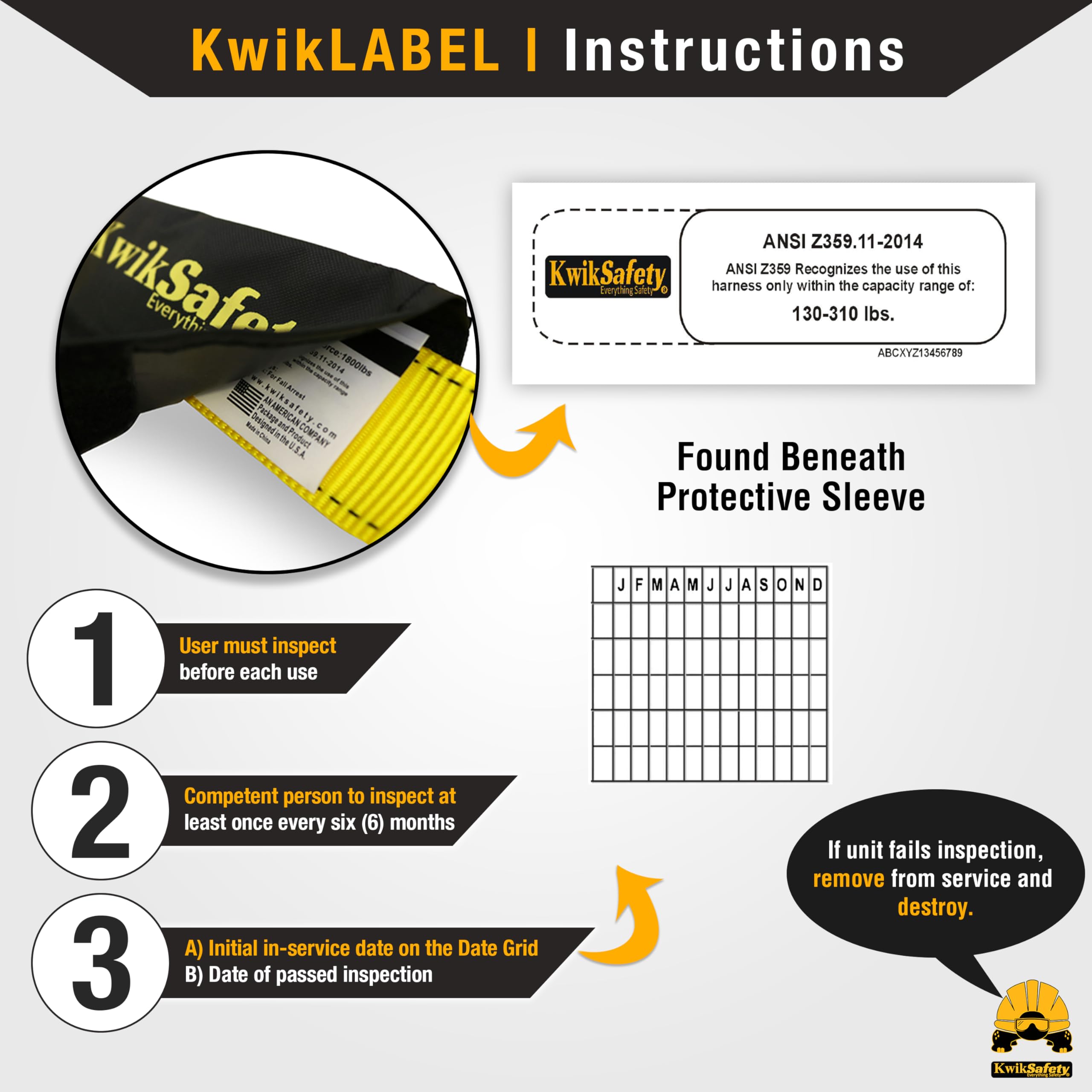 KwikSafety SCORPION Full Body Safety Harness with 6ft Lanyard - ANSI/OSHA Compliant Fall Protection Kit for Construction, Roofing & Industrial Work