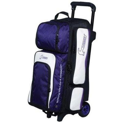 **Purple & White Hammer Vibe Triple Roller Massage Tool – Relieve Muscle Pain & Tension for Athletes, Office Workers & Home Use**