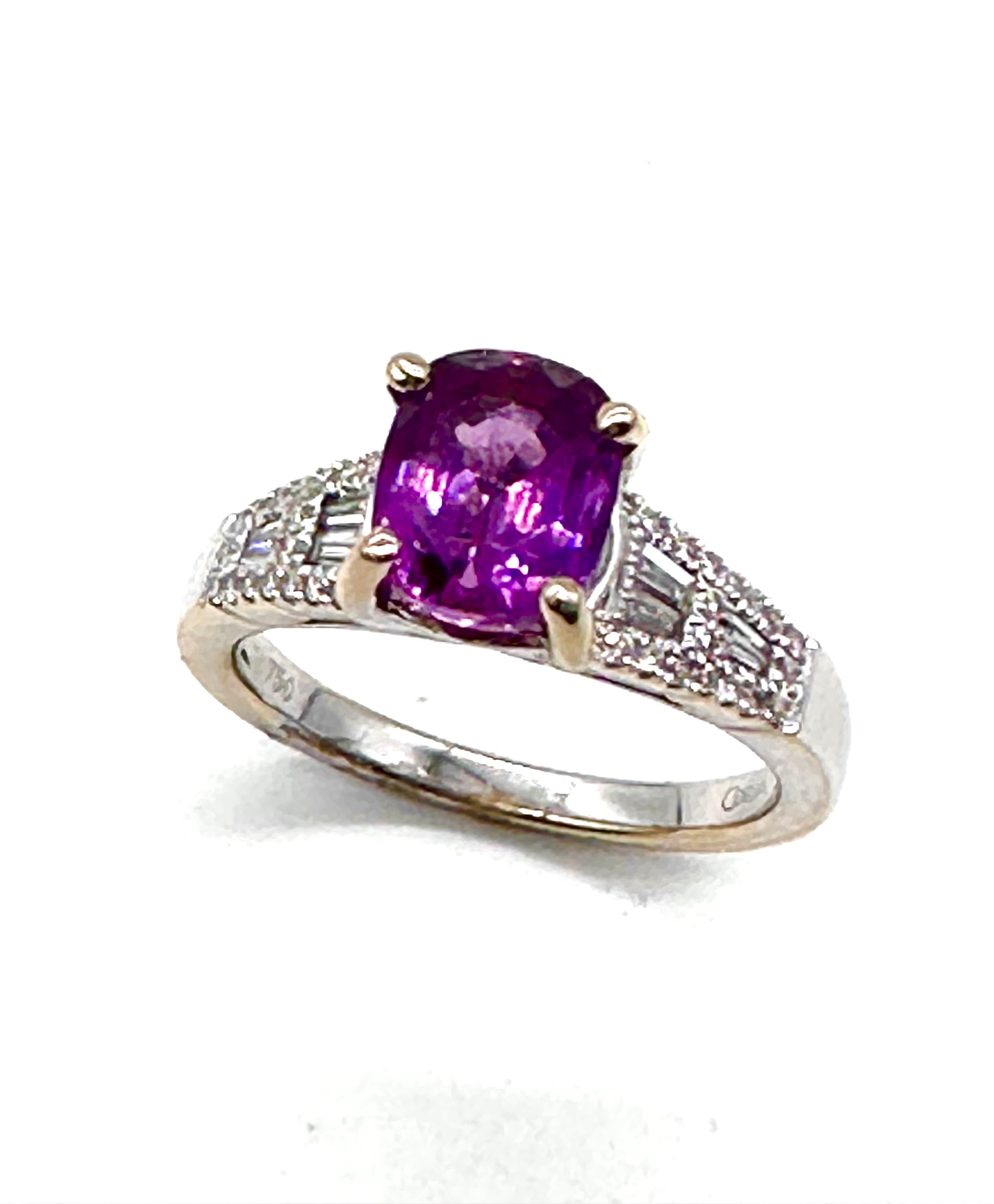 Certified Pink Sapphire and Diamond Ring - 14K Gold Engagement Ring for Women, Elegant Wedding Band, Anniversary Gift for Her - Perfect for Proposals, Special Occasions & Everyday Luxury
