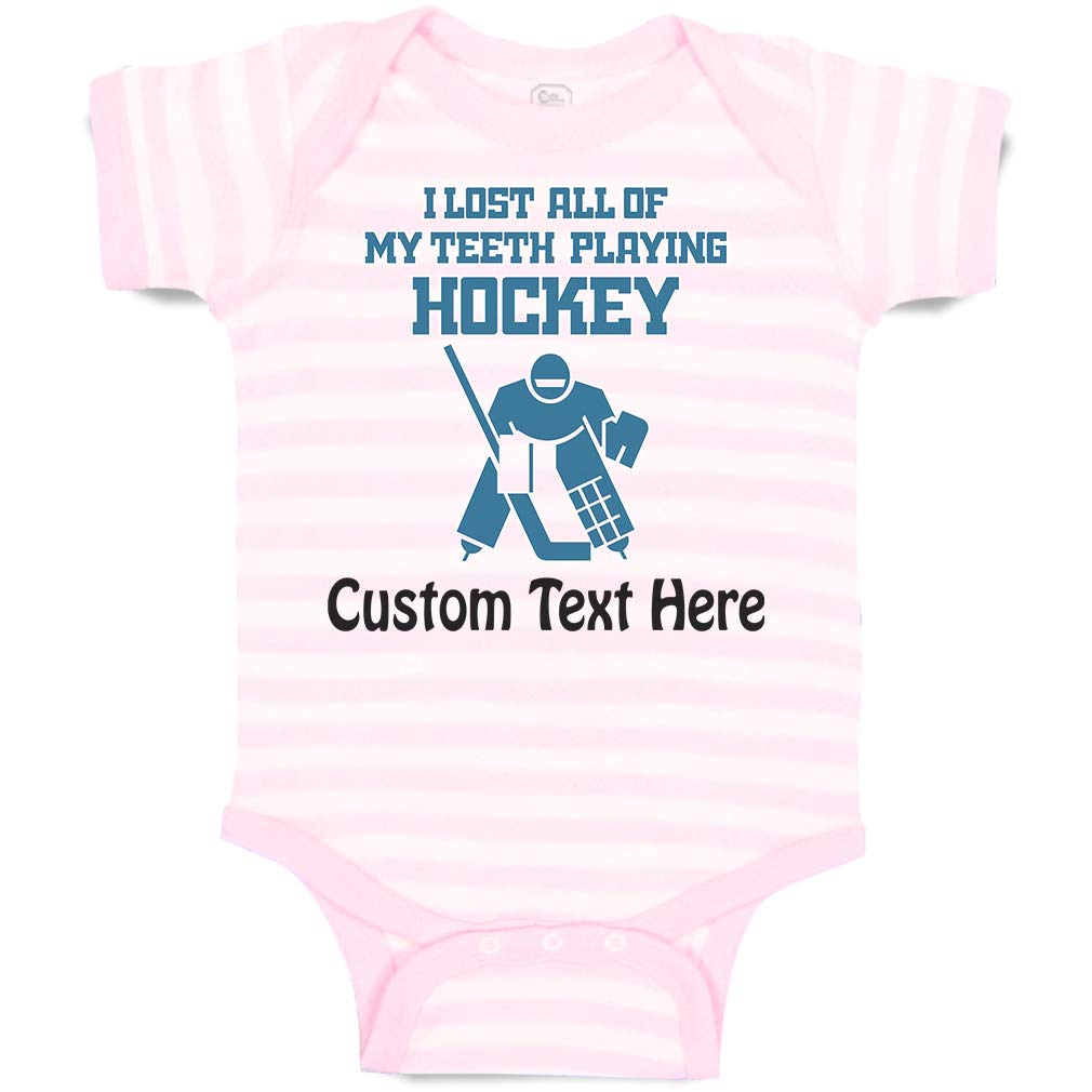 Custom Baby Bodysuit - Funny Hockey Toothless Design for Boys & Girls | Soft Cotton Onesie for Newborns & Toddlers | Perfect for Hockey Games, Playdates & Photo Shoots