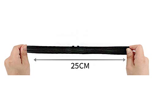 Non-Slip Elastic Sports Headband for Women & Men - Soft Slim Absorbent Sweatband with Silicone Grip - Workout, Fitness, Running, Yoga, Tennis, Basketball, Gym & Dance Accessories - Stay Secure During Intense Exercise & Active Lifestyles