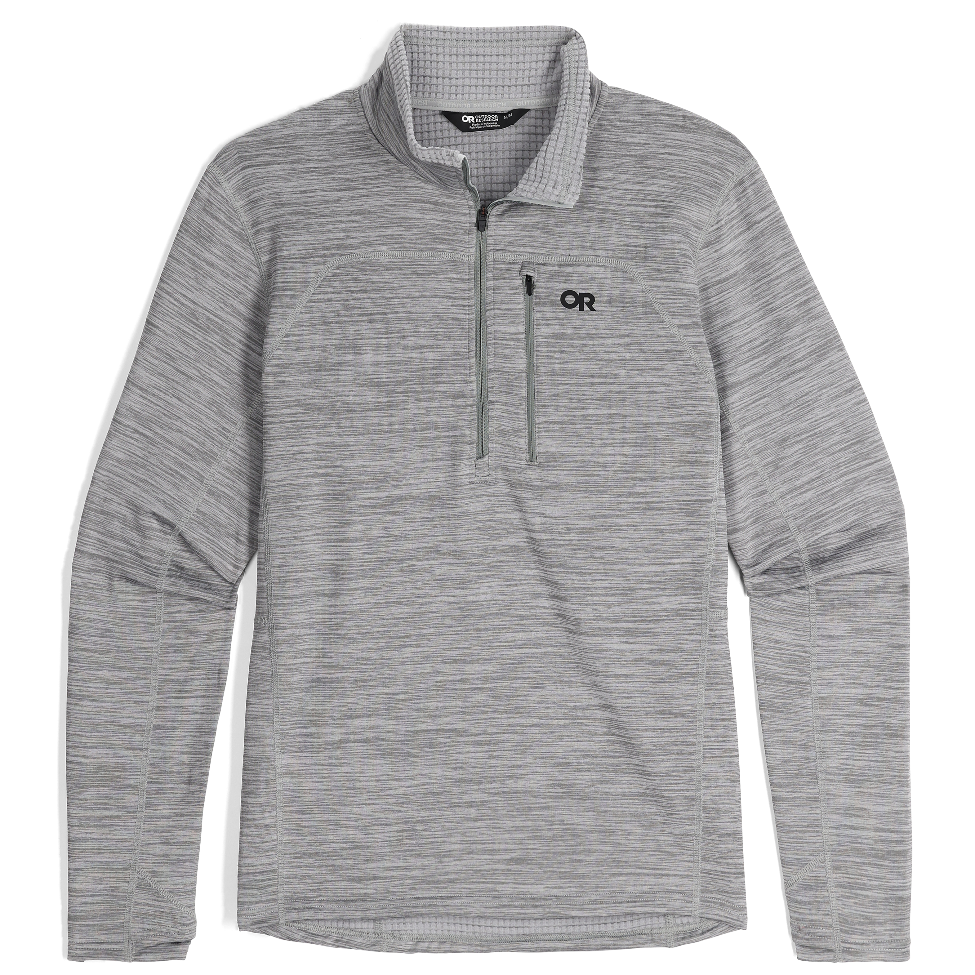 Men's Vigor Grid Fleece Half Zip Pullover - Lightweight Thermal Performance Shirt for Running, Hiking & Outdoor Activities