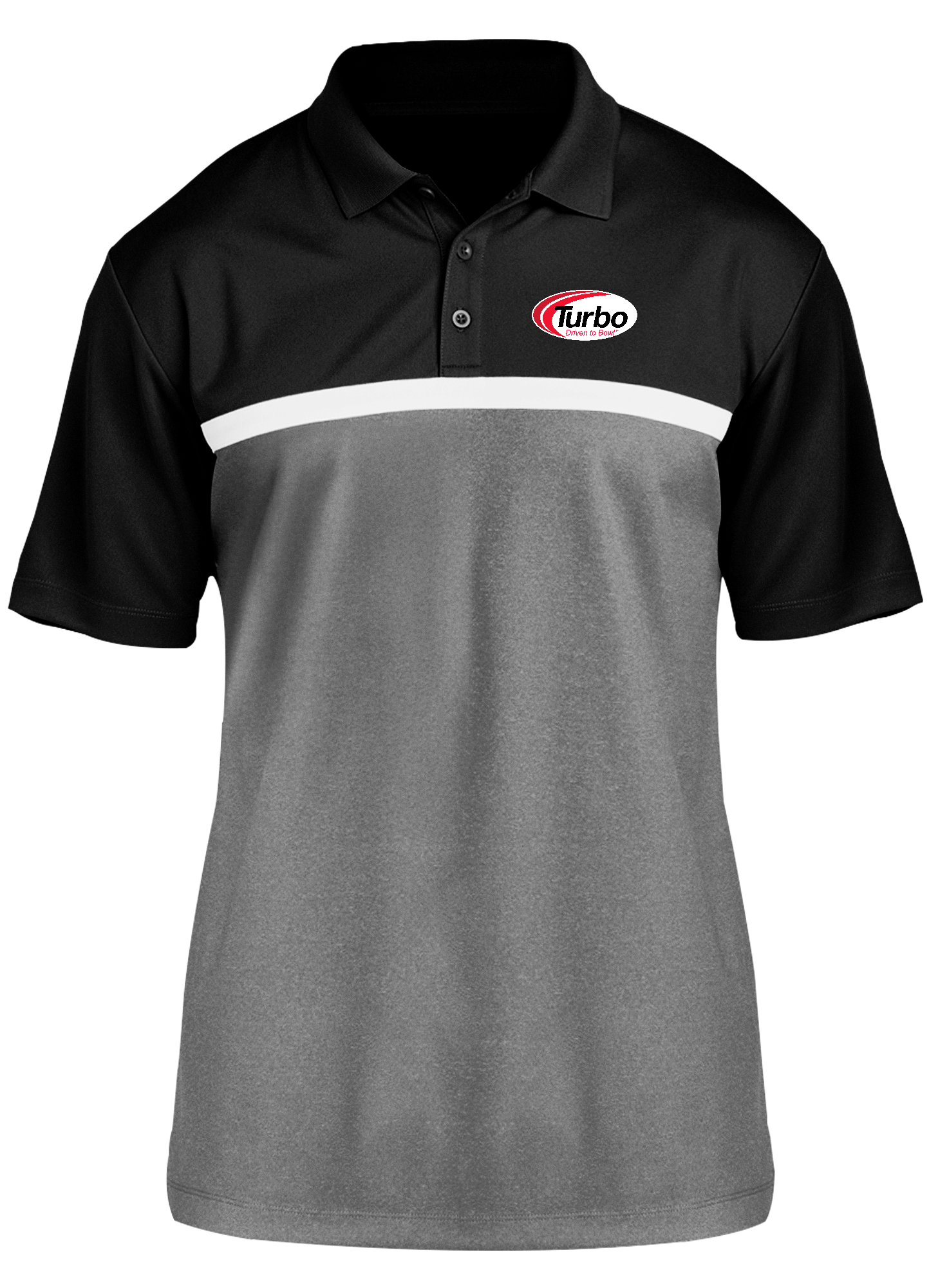 Turbo Competitor Men's Polo Shirt - Black, White & Gray Colors | Comfortable & Stylish for Casual Wear, Golf & Outdoor Activities