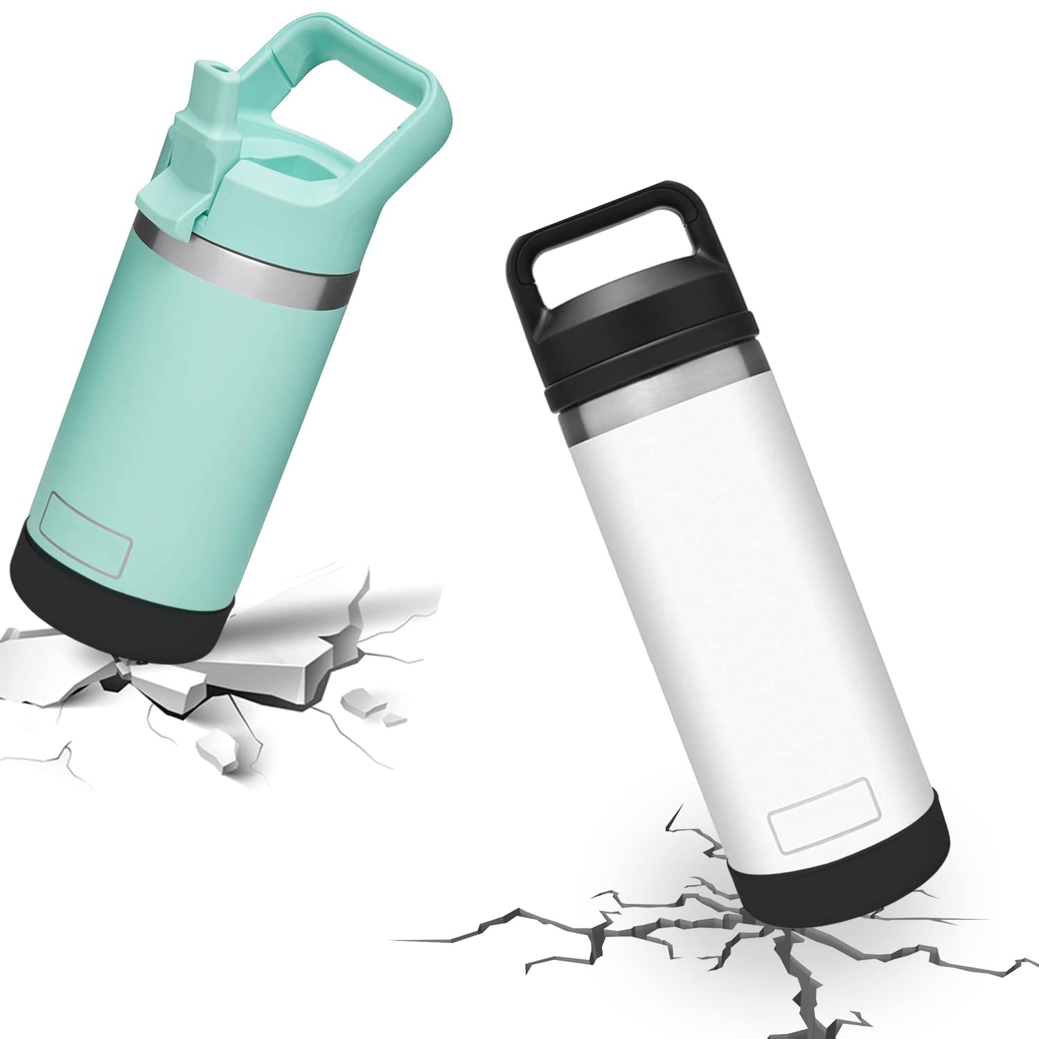 Acemoo Silicone Boot Sleeve for YETI Rambler Jr 12 oz & 18 oz Kids Water Bottle - Protective Cover for YETI Rambler - Dishwasher Safe - Perfect for School, Hiking & Outdoor Activities
