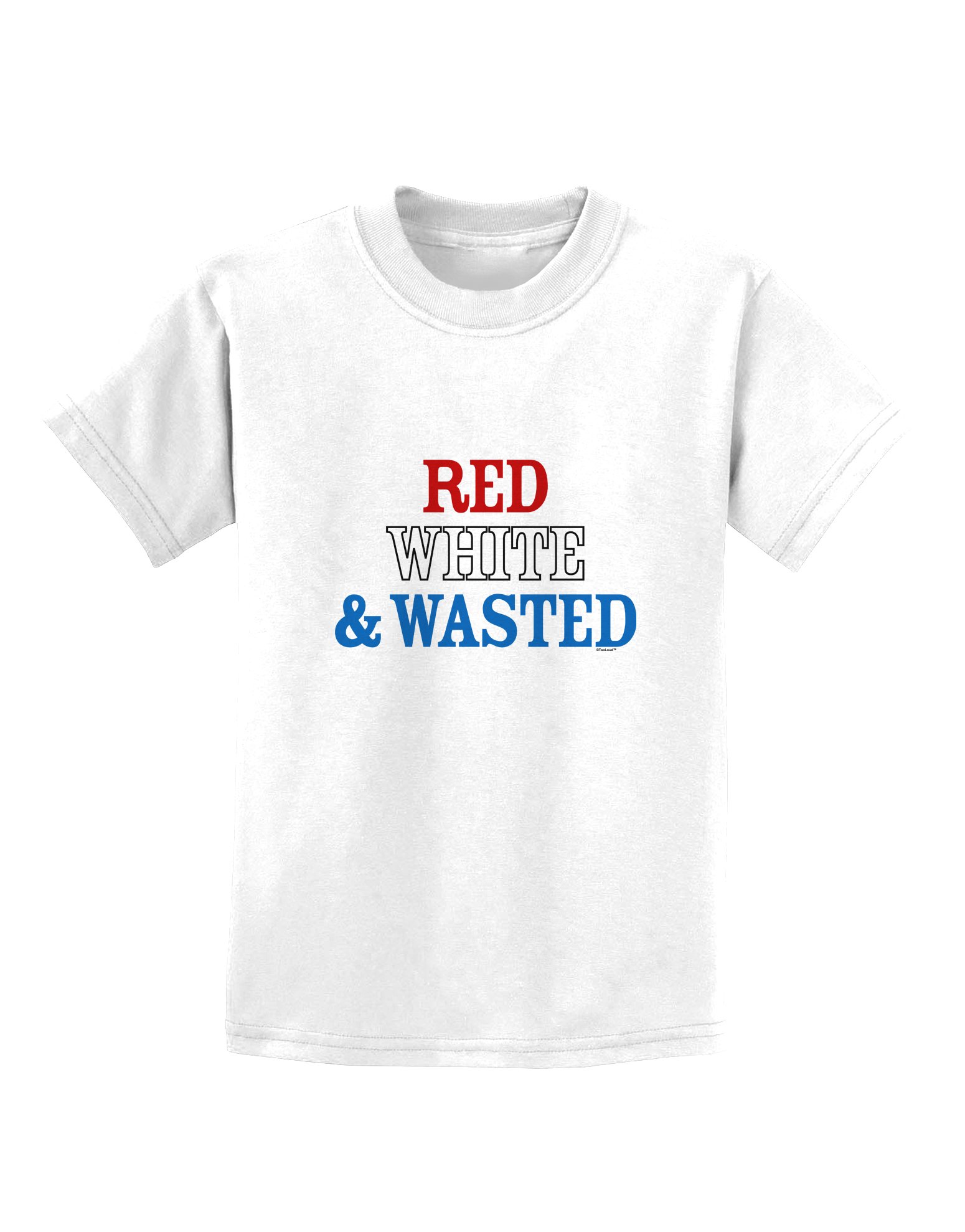 TooLoud Patriotic Red White and Blue Kids T-Shirt - Fun American Flag Design for Boys & Girls - Perfect for 4th of July, Memorial Day & Independence Day Celebrations