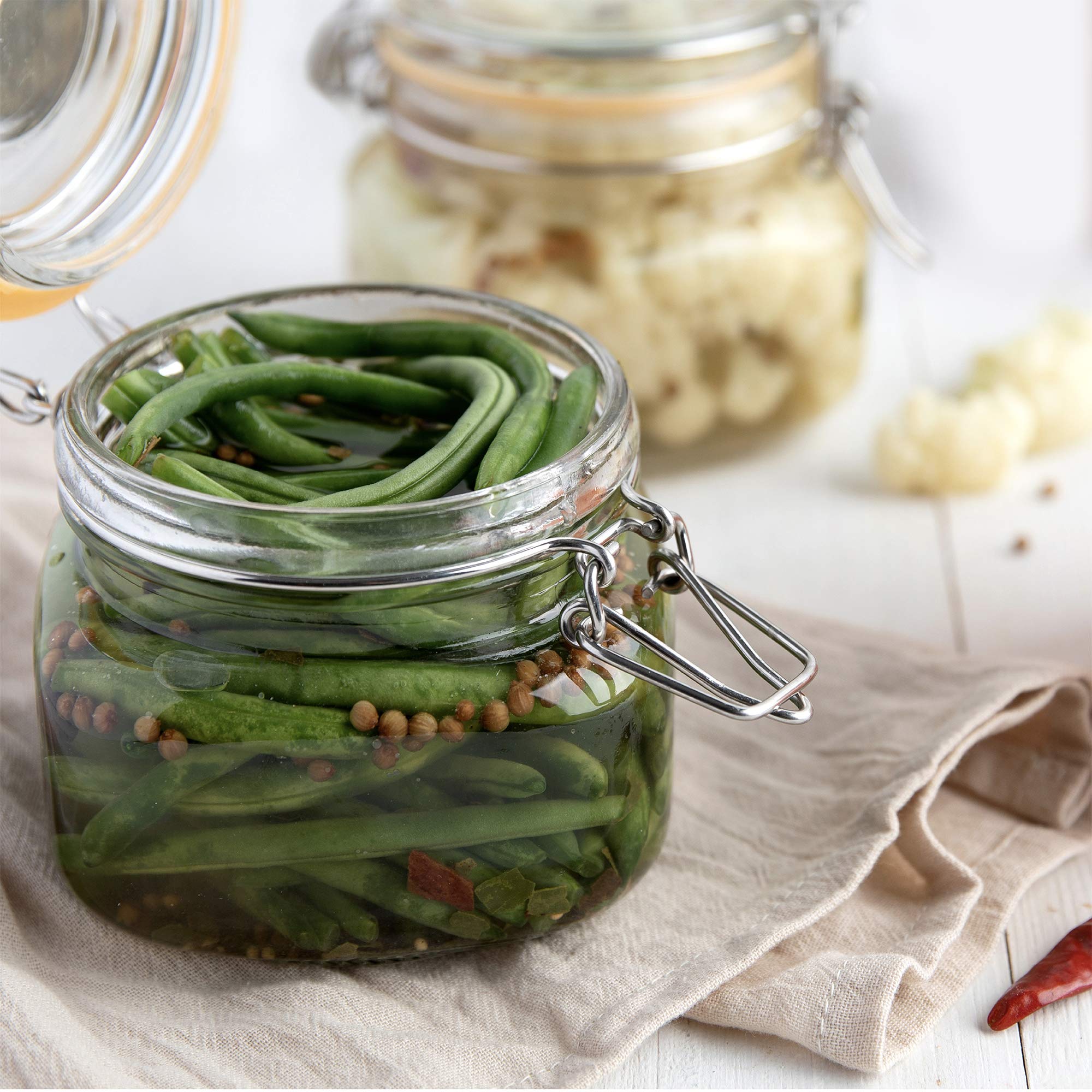 **Galashield 16 oz Glass Jars with Airtight Lids - Leak Proof Food Storage Containers for Kitchen, Pantry & Meal Prep | Ideal for Spices, Coffee, Tea, Dry Goods & Leftovers**