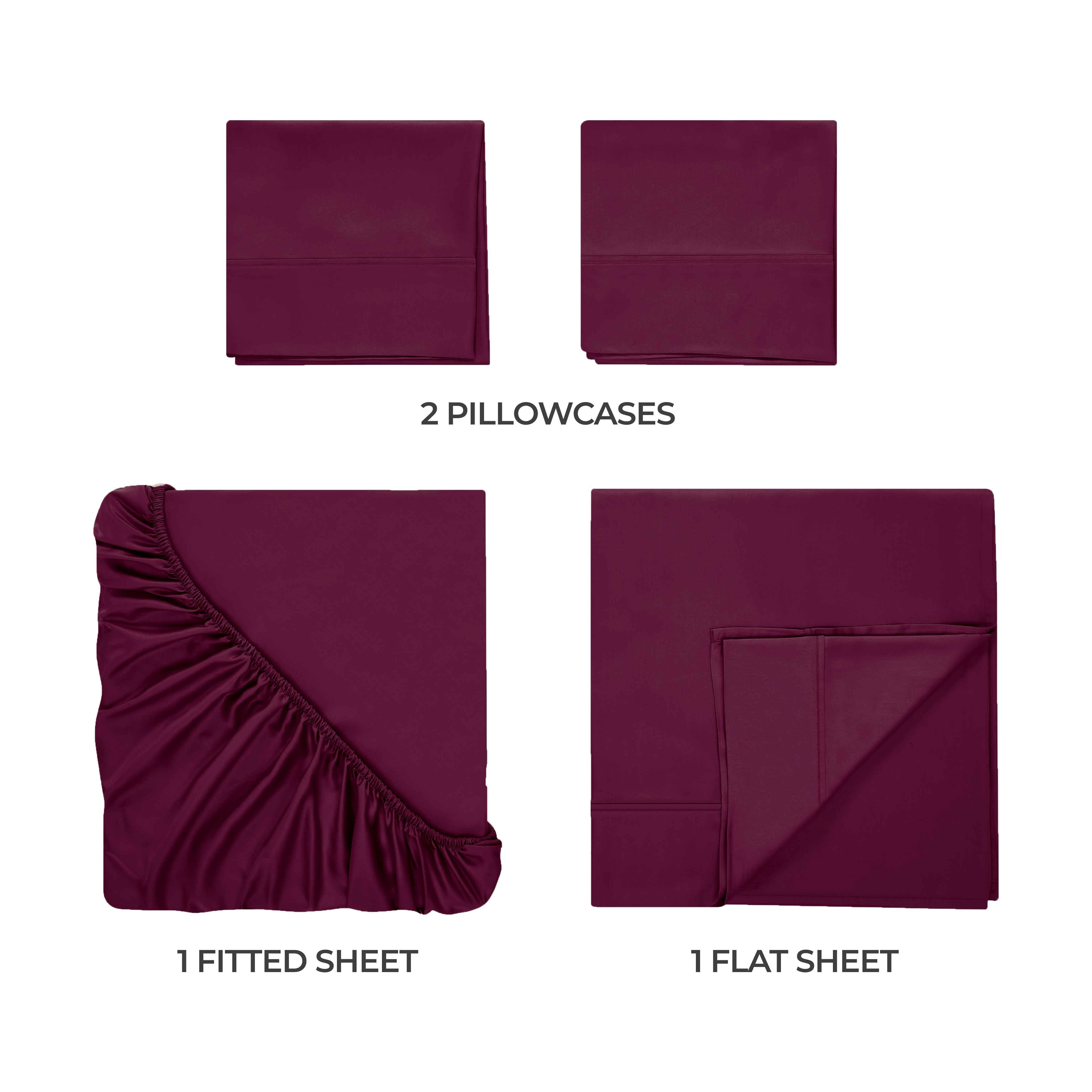 Premium 400 Thread Count Egyptian Cotton Bed Sheet Set - Soft, Breathable & Durable for Luxury Bedroom Comfort