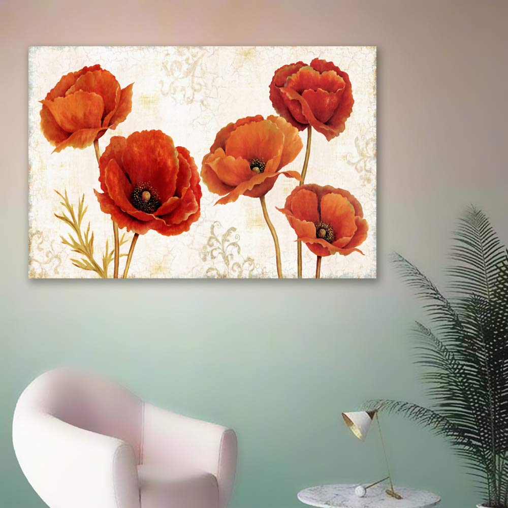 Beautiful Flower Giclee Canvas Wall Art - 32x48 Inches, Vibrant Home Decor for Bedroom, Living Room, Office, and Modern Interior Design