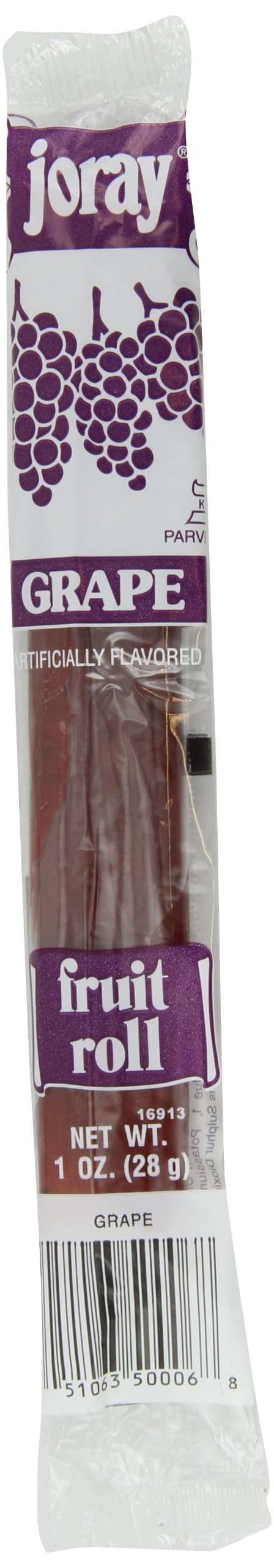 Joray Grape Fruit Roll Ups - 1 Ounce (Pack of 48) - Healthy Snacks for Kids Lunch Box, School, Parties & On-the-Go