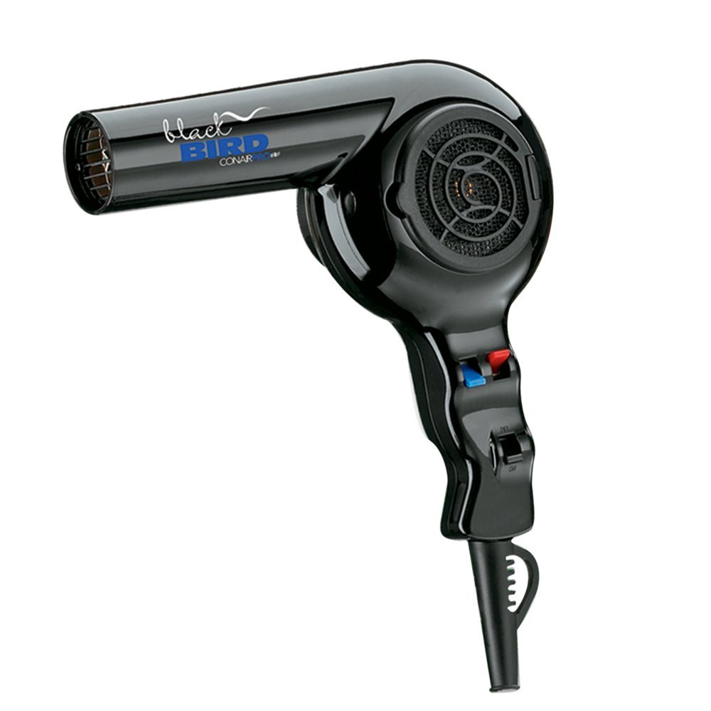Conair BB075W Pro Blackbird Hair Dryer 2000W - Professional Ionic Hair Dryer for Fast Drying & Frizz Control - Perfect for Home & Salon Use