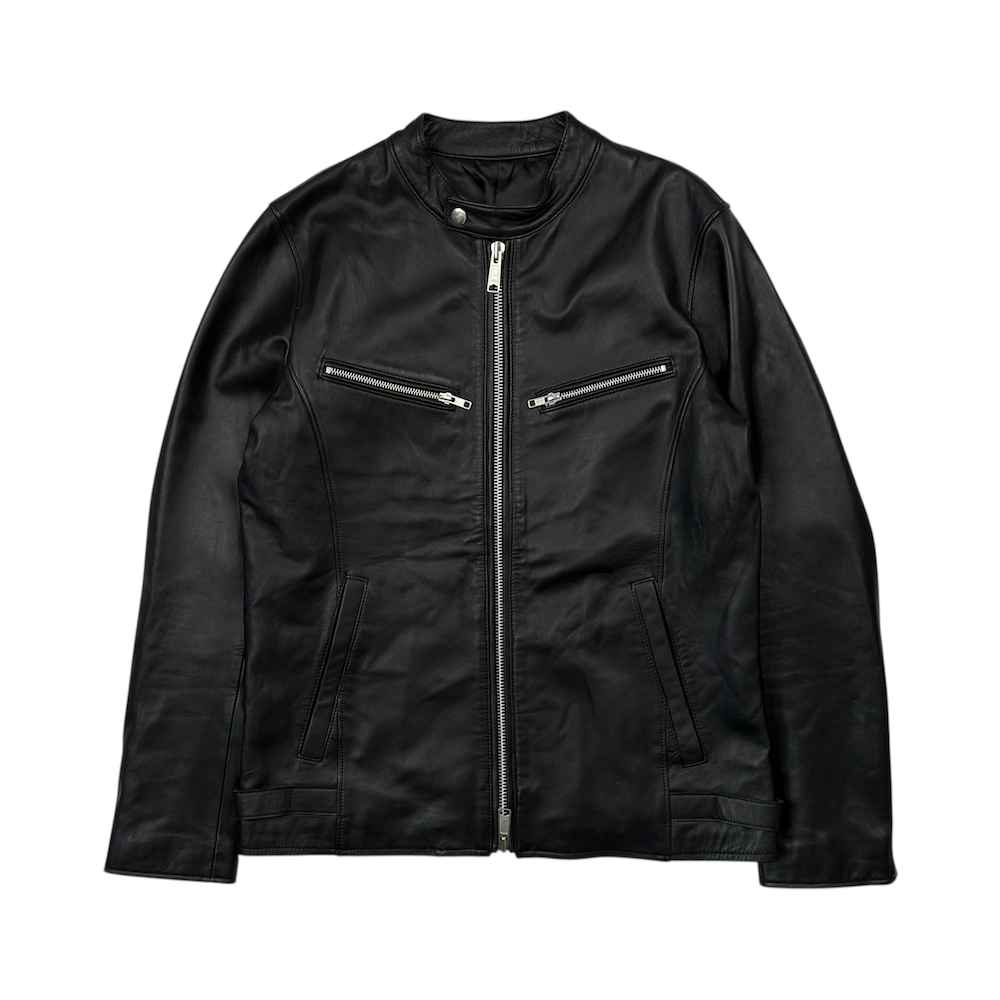 Premium Genuine Leather Jacket for Men - Black, Stylish & Durable Outerwear for Casual Wear, Motorcycle Riding & Night Out