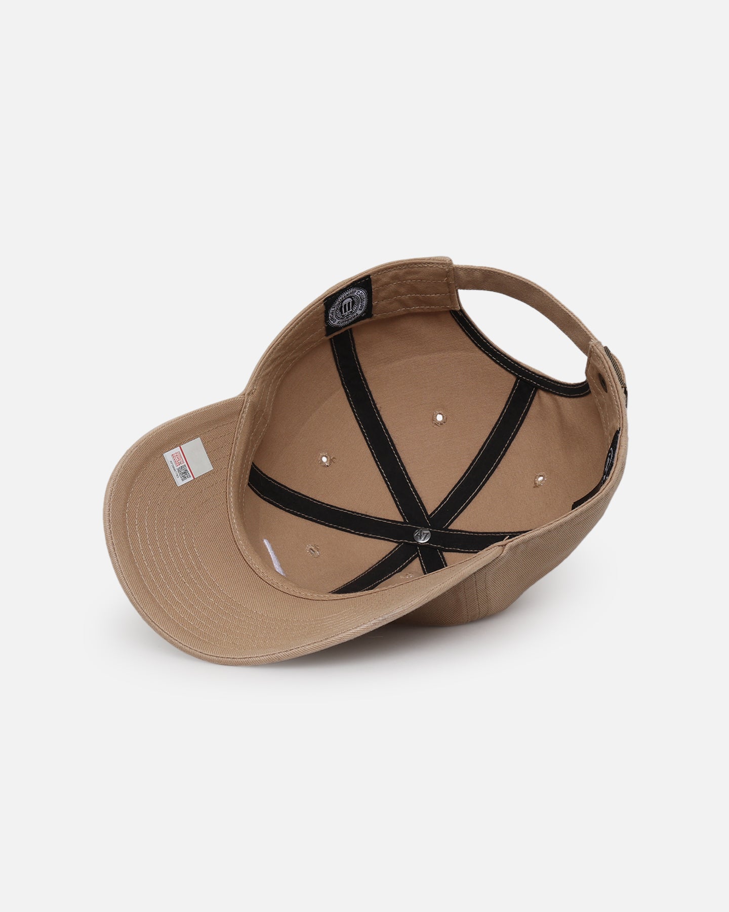 47 Brand Texas Longhorns 47 Clean Up Strapback Adjustable Hat - Khaki/White - Casual Baseball Cap for Sports Fans & Outdoor Activities
