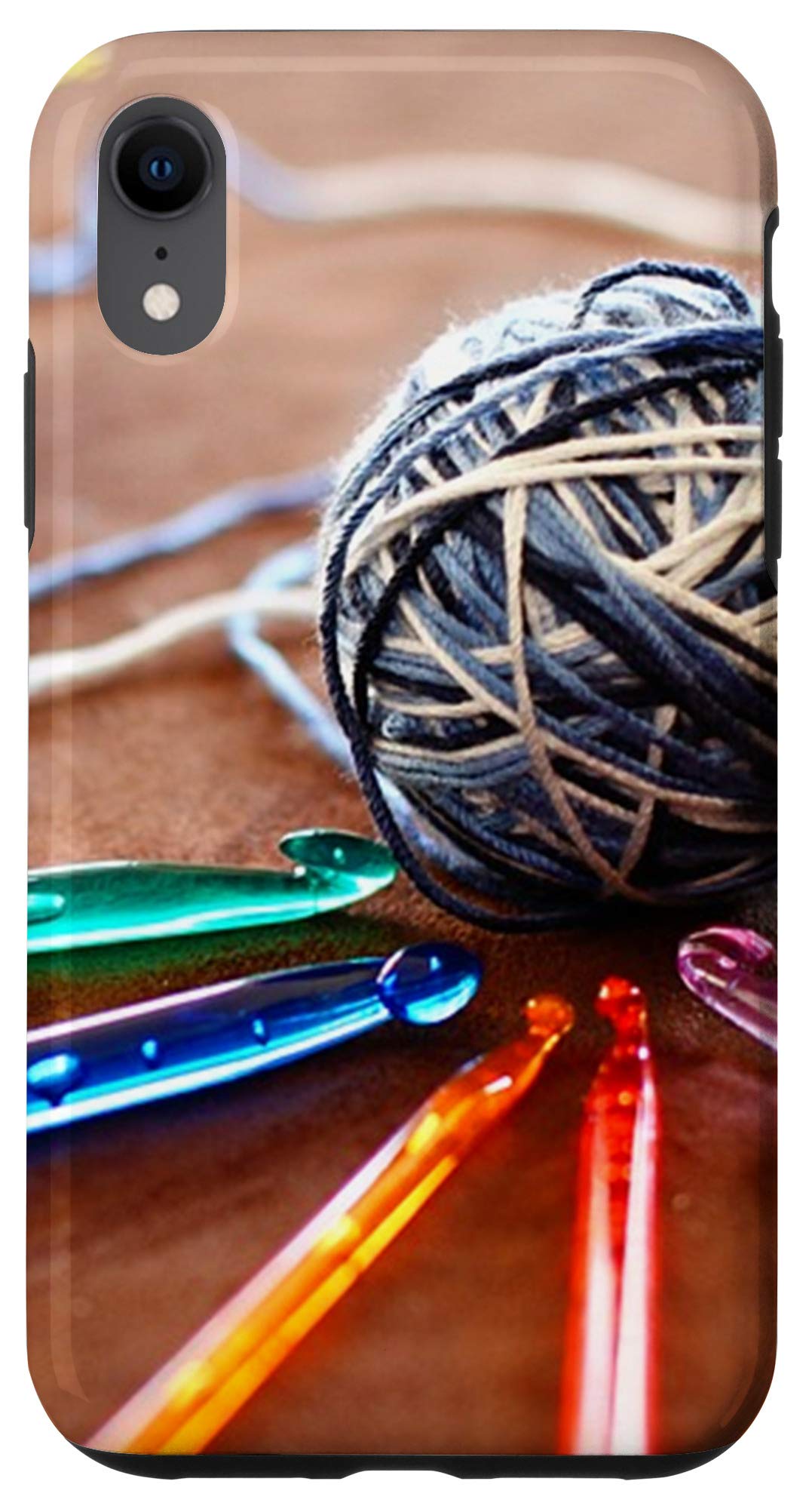 Colorful Crochet & Knitting Yarn Stitches iPhone XR Case - Perfect for Craft Lovers, DIY Enthusiasts & Unique Phone Protection