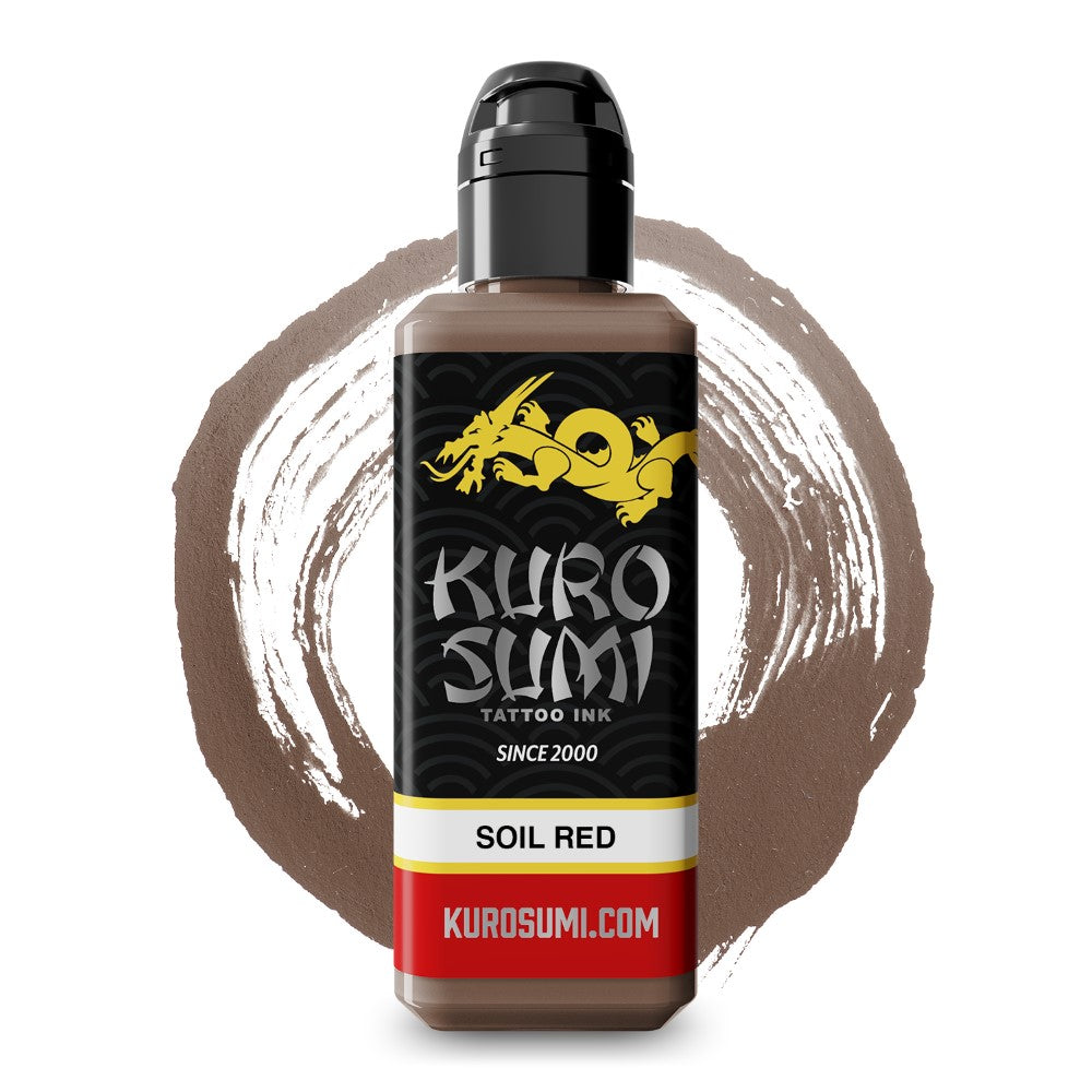 Kuro Sumi Soil Red - Premium Japanese Tattoo Ink for Professional Artists | Perfect for Sleeves, Tribal & Traditional Tattoos