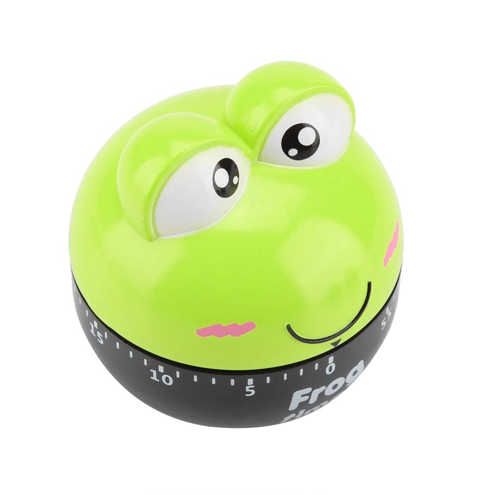ABS Mechanical Kitchen Timer - Countdown Clock for Cooking, Baking & Frying | Durable & Economical Household Timer for Home & Restaurant Use (Green)