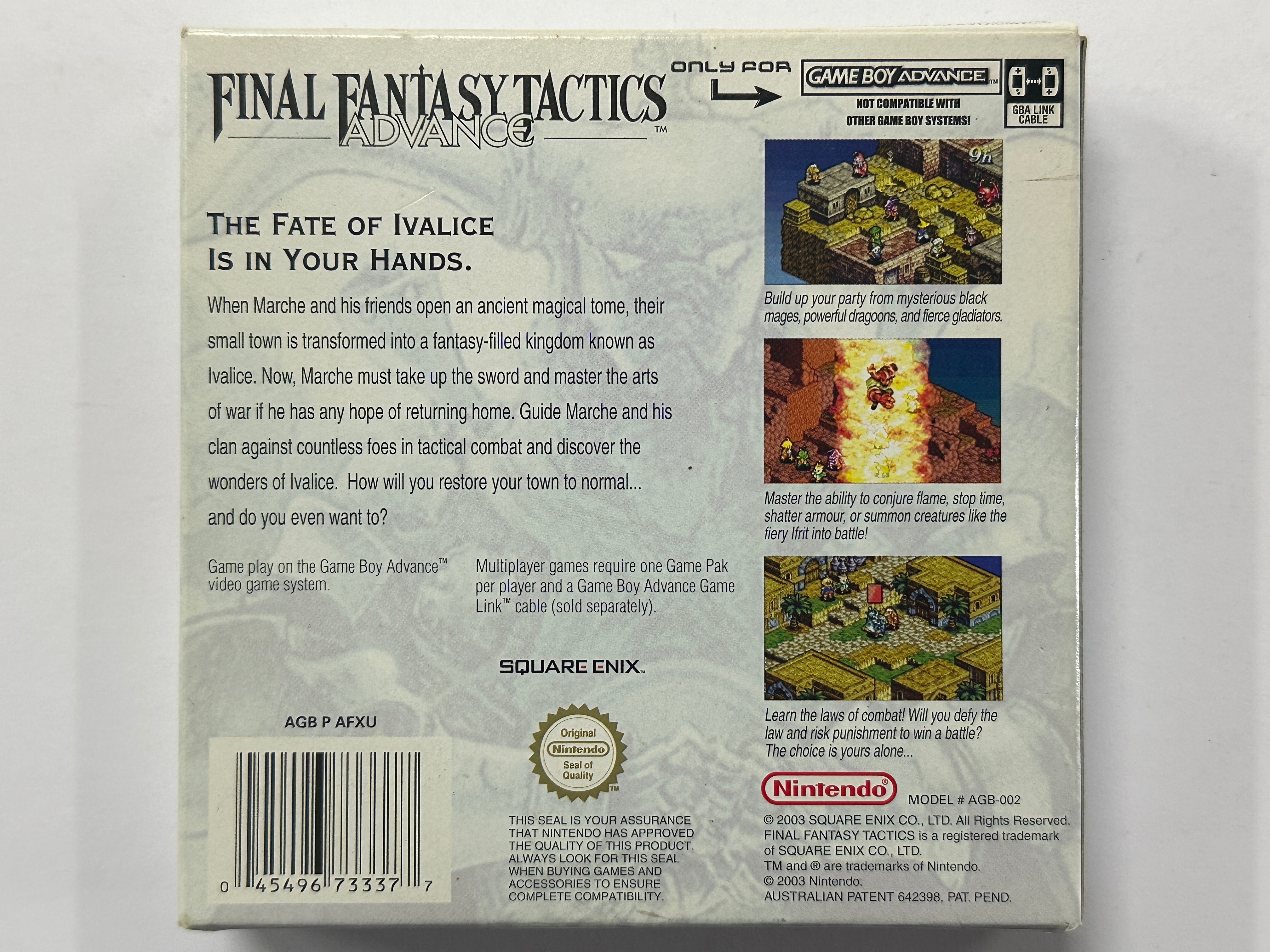 Final Fantasy Tactics Advance Complete In Box - GBA Game with Manual & Case - Perfect for Collectors & Retro Gaming Enthusiasts