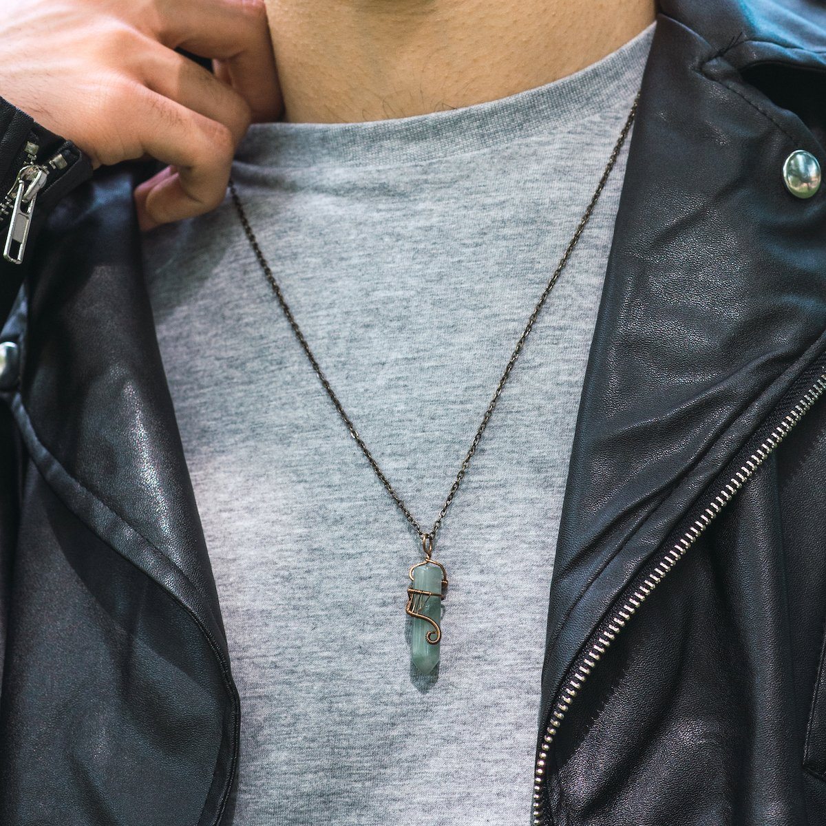 Natural Green Aventurine Antique Bronze Crystal Pendant Necklace - Hexagonal Charm Necklace for Women | Spiritual Healing Jewelry, Boho Chic Accessory, Gift for Her | Perfect for Meditation, Yoga & Energy Balancing