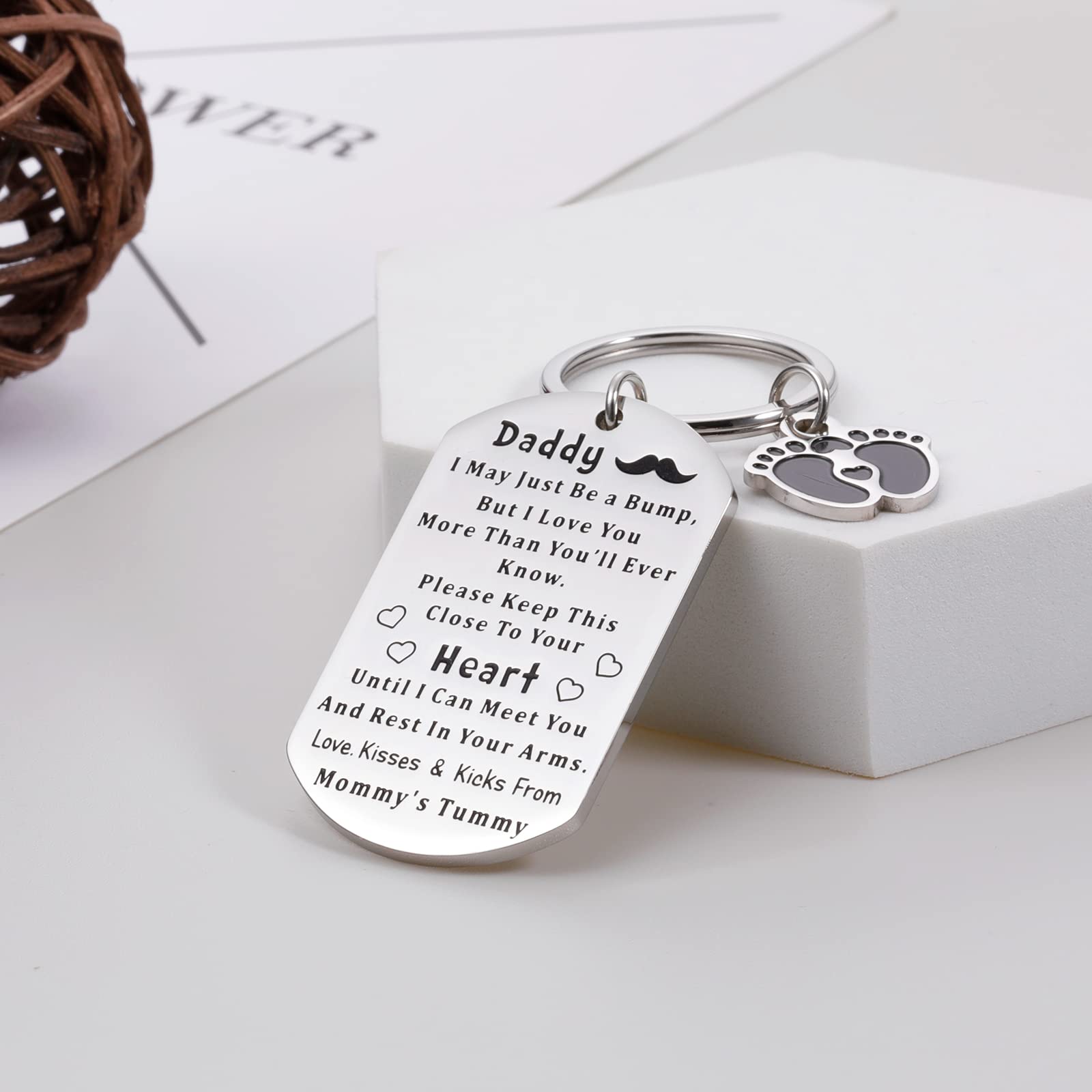 Best Expectant Dad Gifts - Thoughtful Father's Day & Baby Shower Presents for New Dads - Pregnancy Announcement Keychain for Husband - Perfect for Baby Reveal & First-Time Fathers