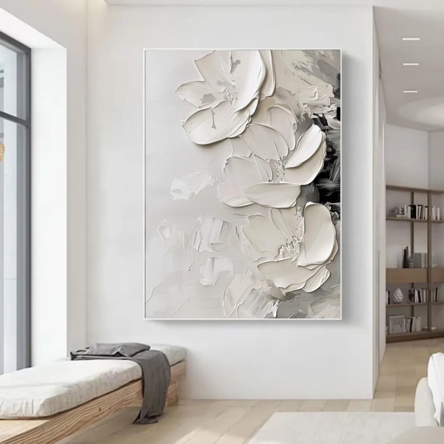 Flower and Tree Painting #FT 198 - Handmade Canvas Wall Art for Home & Office Decor - Perfect for Living Room, Bedroom, and Office Spaces
