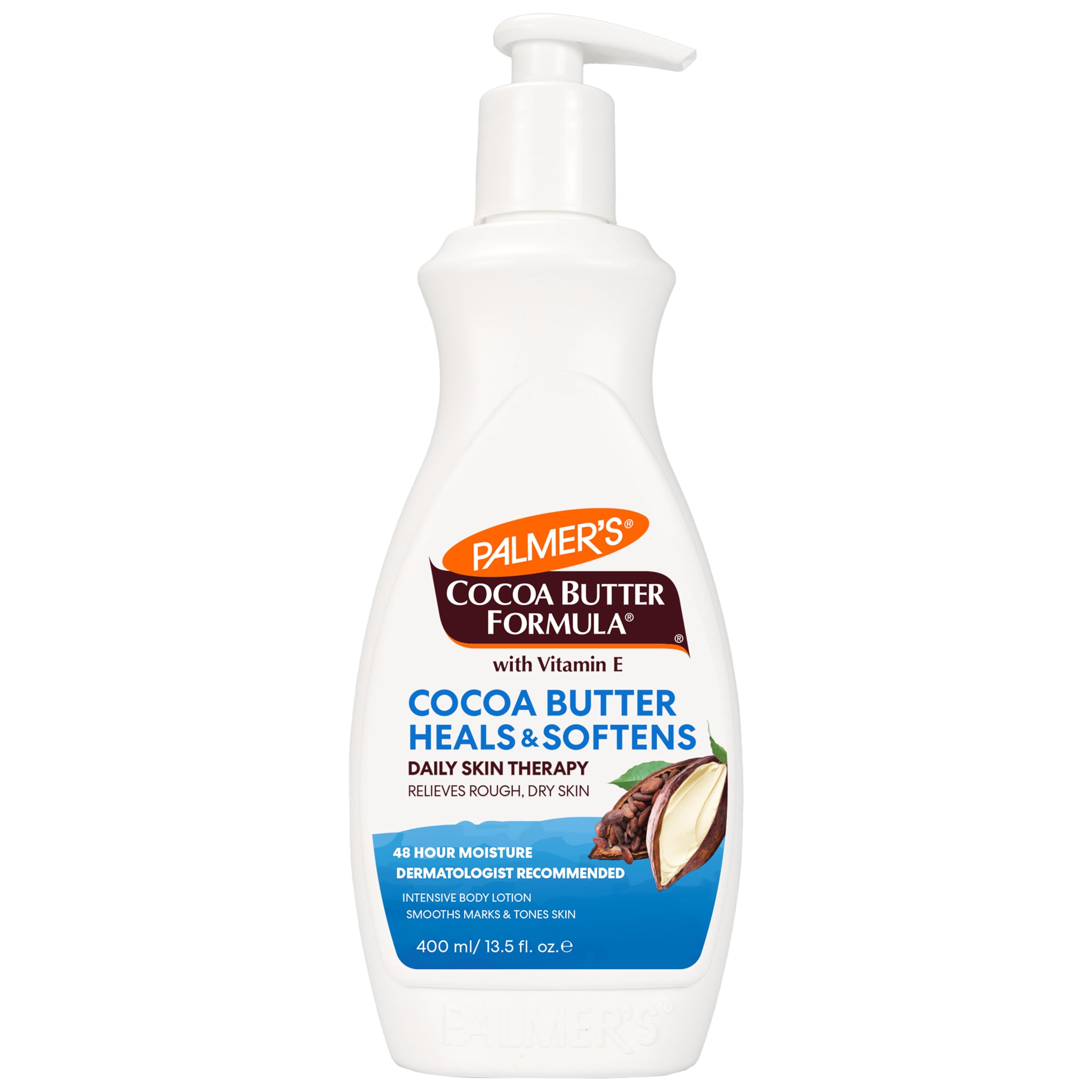 Palmer's Cocoa Butter Formula Body Lotion for Dry Skin - Hydrating Hand & Body Moisturizer with Pump Bottle, 13.5 Oz - Perfect for Daily Skin Therapy & Post-Shower Hydration