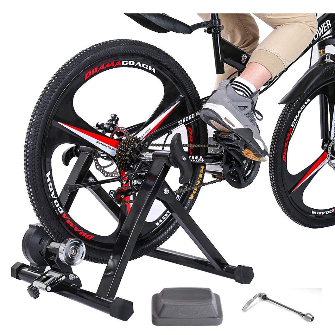 Magnetic Bike Trainer Stand - Indoor Portable Exercise Bicycle Training Stand with 6 Resistance Levels | Low Noise, Foldable Design | Fits 26in-28in & 700C Wheels (USA Stock) | Perfect for Home Workouts, Indoor Cycling & Winter Training