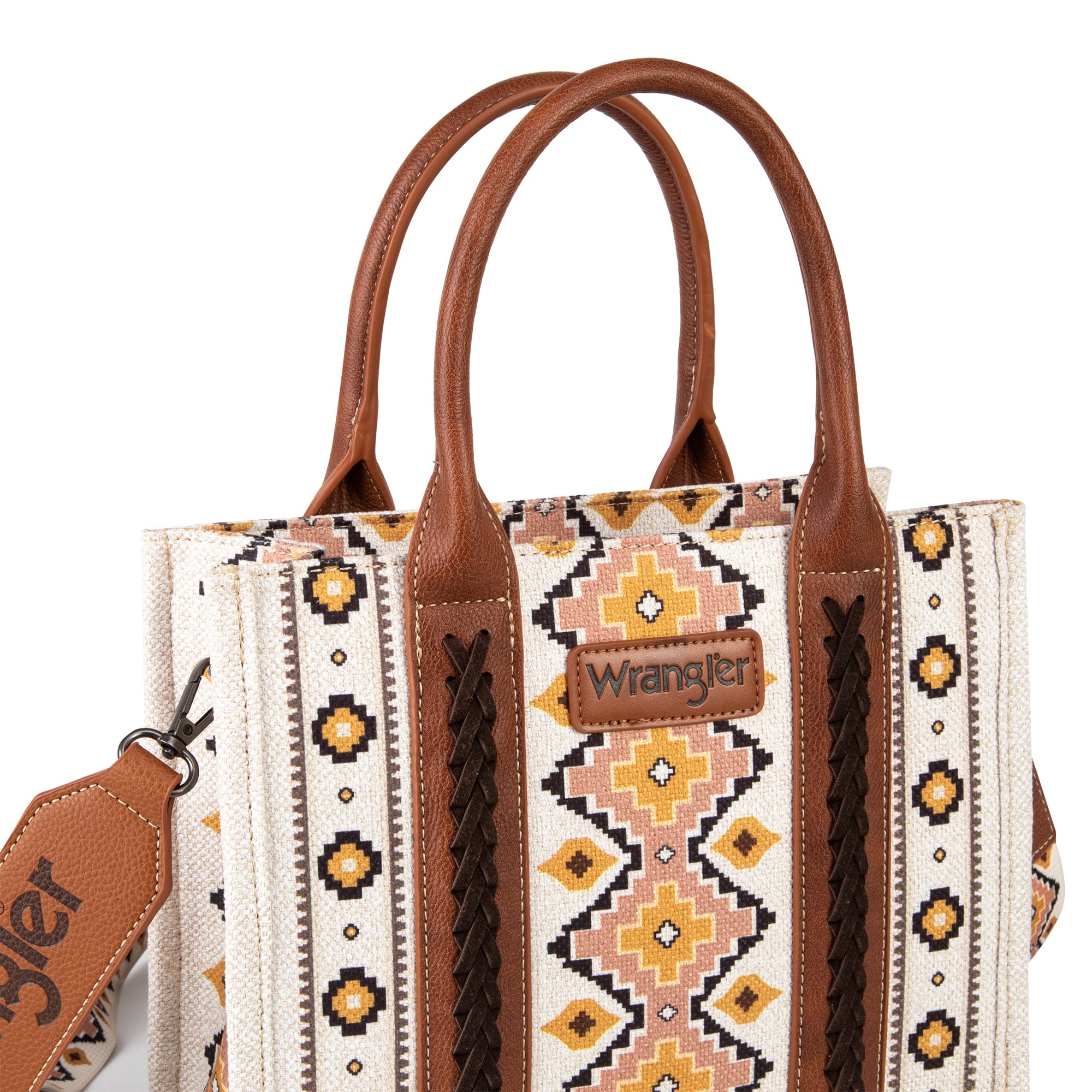Wrangler Aztec Tote Bag for Women - Boho Shoulder Purse & Western Handbag - Perfect for Travel, Shopping & Everyday Use