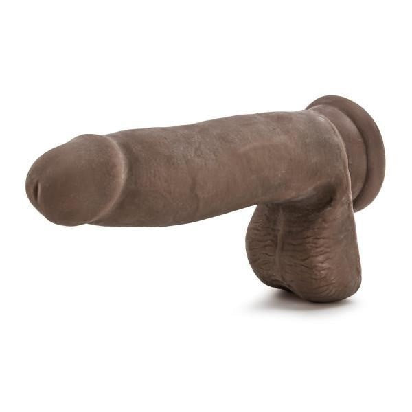 Au Naturel 7 Inch Realistic Dildo with Balls - Chocolate Brown - Lifelike Silicone Adult Toy for Couples & Solo Play - Perfect for BDSM, Roleplay & Spicing Up Your Sex Life