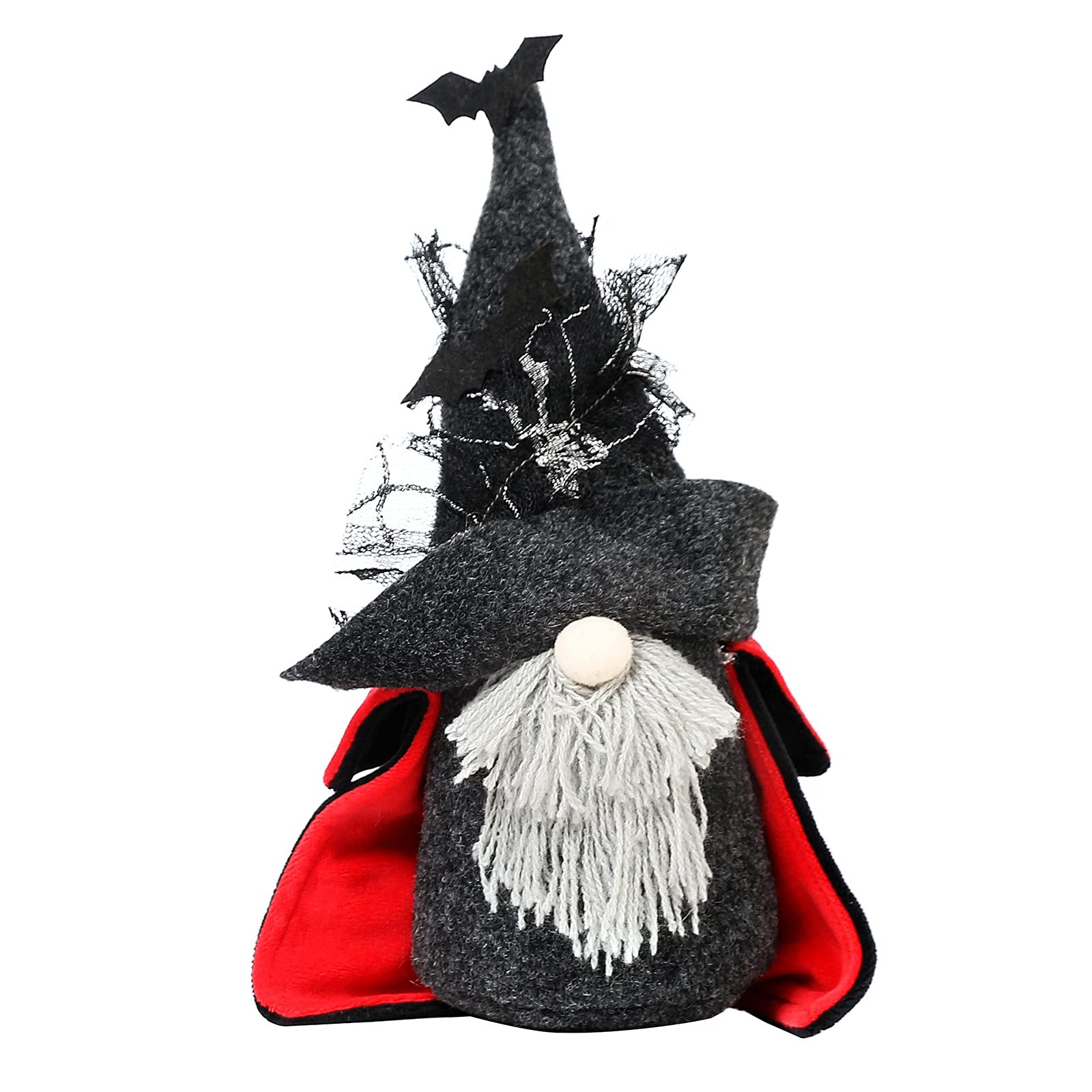 Handmade Halloween Bat Wall Decor - Faceless Gnome Plush Ornament, Santa Wood Cutout for Christmas & Holiday Hanging Decorations | Perfect for Spooky Home Decor, Party Supplies, and Seasonal Gift Ideas