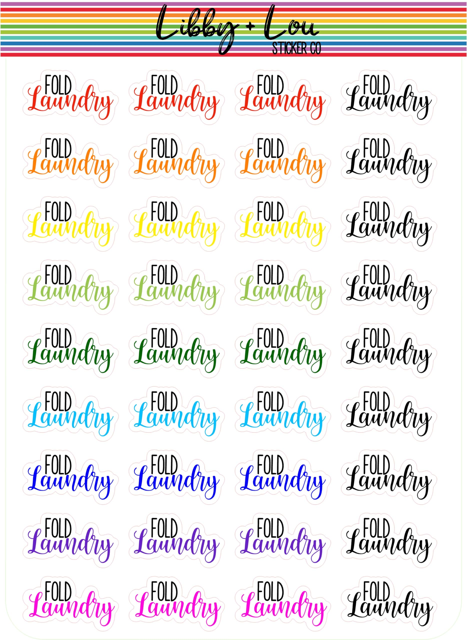 Foldable Laundry Planner Stickers - Organize Clothes for Home & Travel