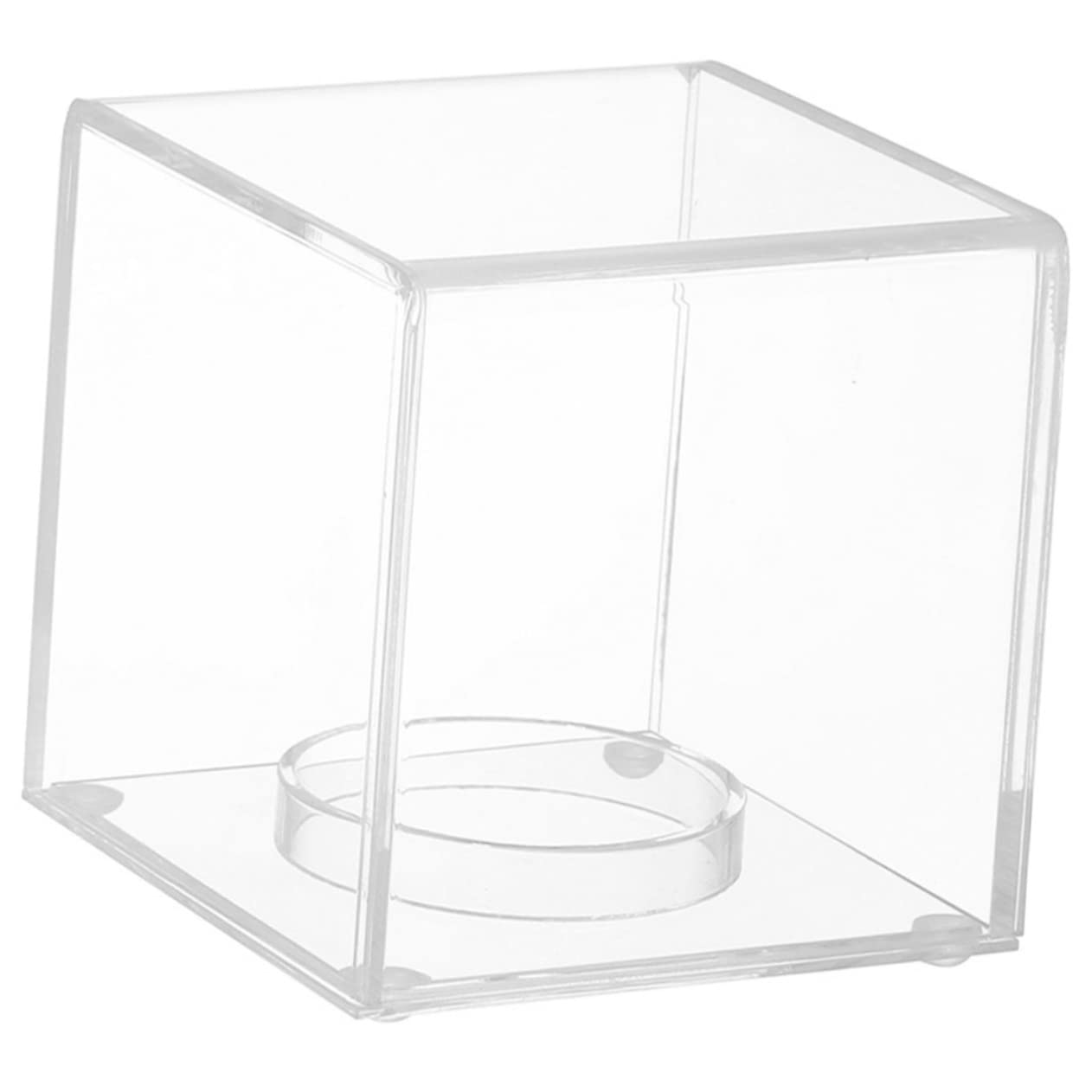 Kisangel 4-Piece Clear Plastic Baseball Display Case Set - Premium Specimen Storage Container for Collectibles, Trading Cards & Memorabilia - Perfect for Showcase, Protection & Organization