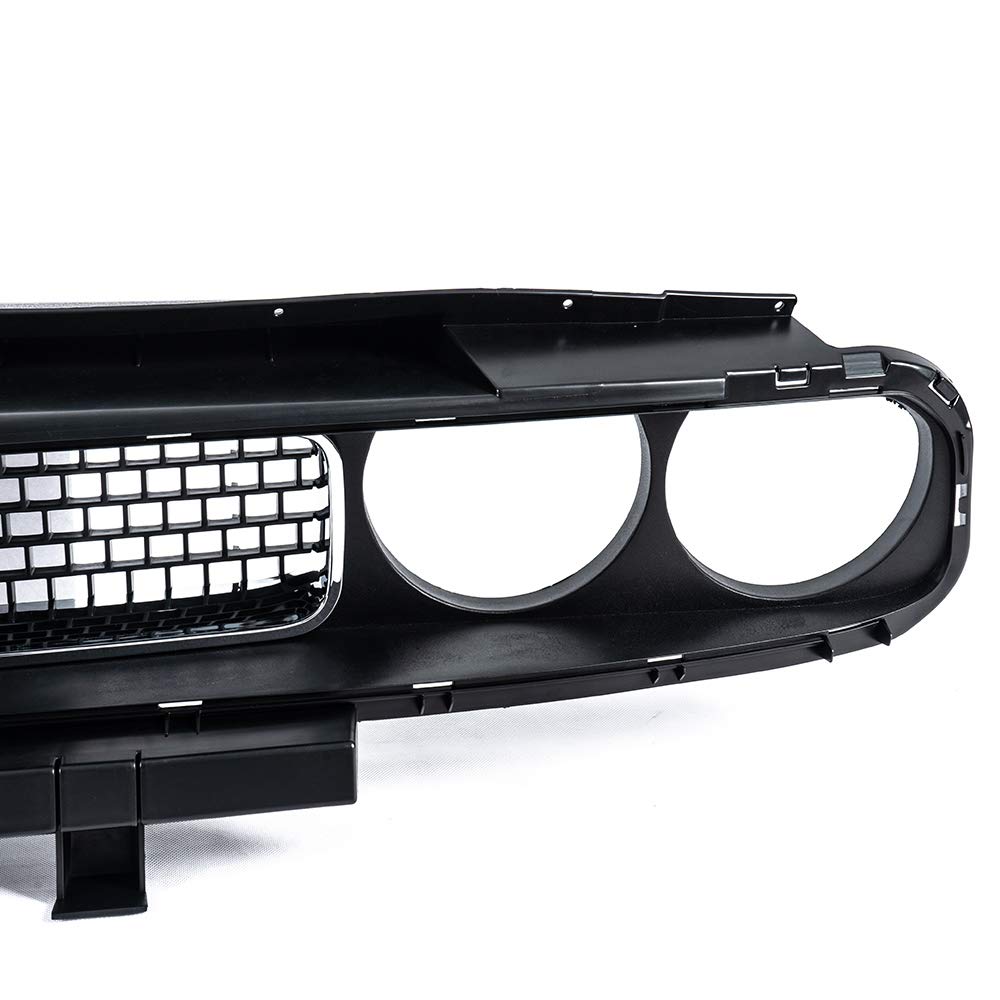 Dodge Challenger 2008-2014 Front Bumper Grille Black Chrome Trim - Car Upgrade & Replacement