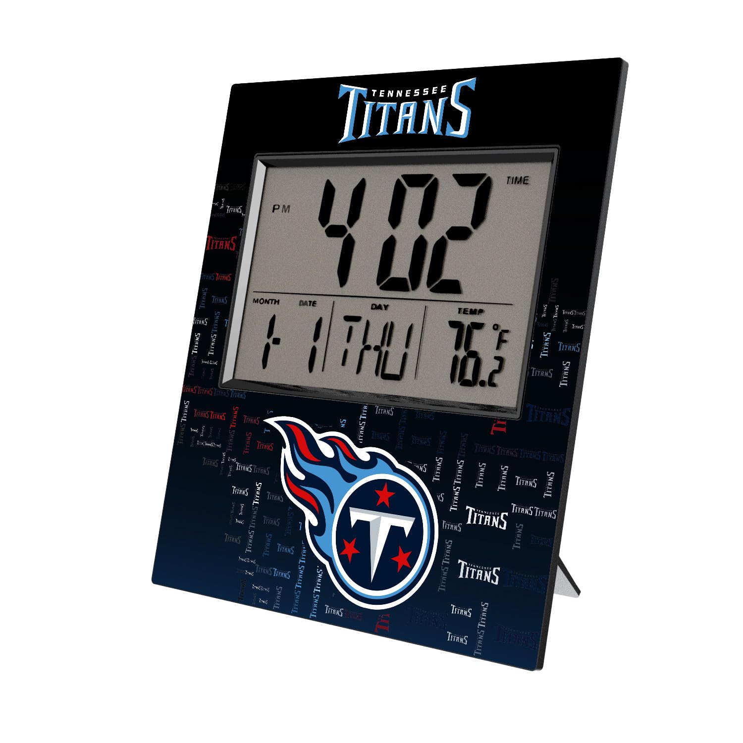 Tennessee Titans NFL Team Themed Digital Alarm Clock with LED Display - Perfect for Office, Home Desk, and Sports Fan Gifts