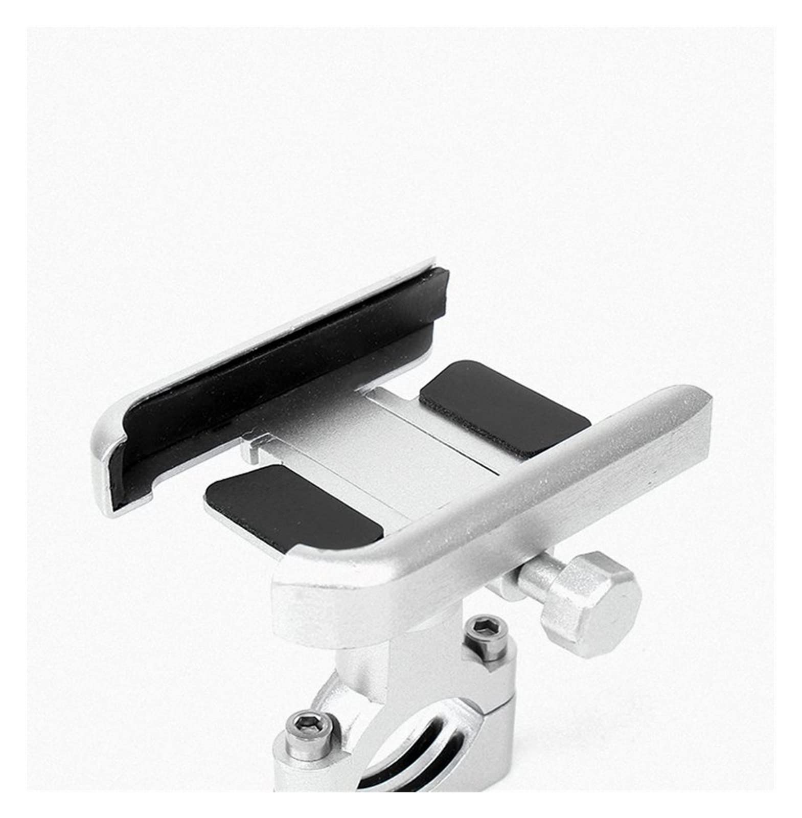 Aluminum Alloy Bike Phone Holder - Universal Motorcycle Handlebar Mount for iPhone & Android - Secure Cycling & Riding Phone Bracket (Black) - Perfect for Outdoor Adventures, Commuting & GPS Navigation