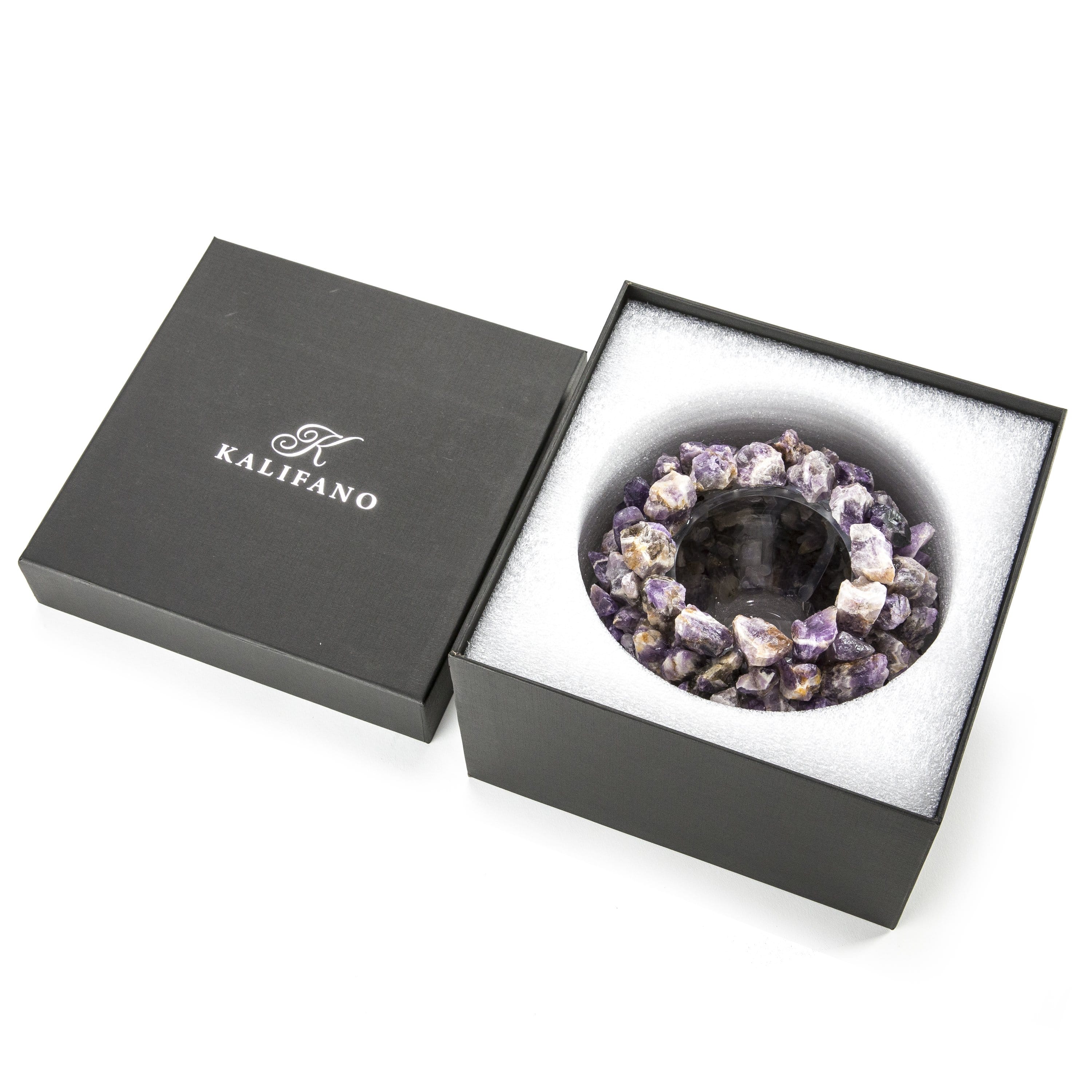 Natural Amethyst Crystal Vase - Handcrafted Purple Gemstone Flower Vase for Home Decor, Feng Shui & Meditation Space