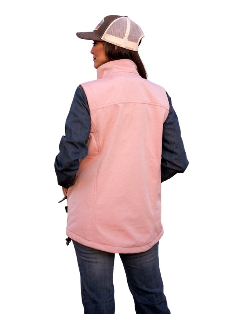 STS Ranchwear Women's Weston Blush Fleece Vest - Soft Poly/Spandex Blend for Comfort & Style - Perfect for Outdoor Activities, Ranch Work & Casual Wear