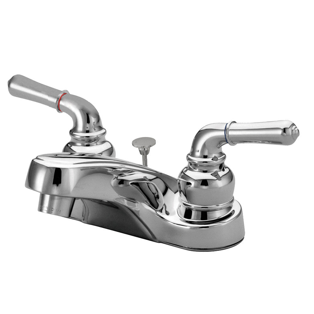 Kingston Brass KB251B 4-Inch Centerset Bathroom Faucet - Chrome Finish, Single Handle, Water-Saving Design for Bathroom Sink or Vanity