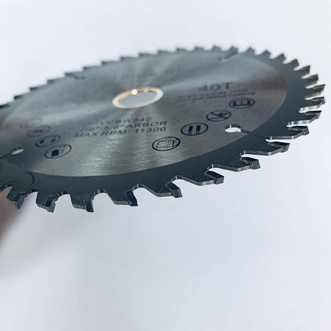 5-Pack ALSKAR DIAMOND WSB 5-3/8 Inch 40 Teeth TCT Circular Saw Blades for Hard & Soft Wood Cutting - Perfect for DIY Projects, Woodworking, and Construction Use