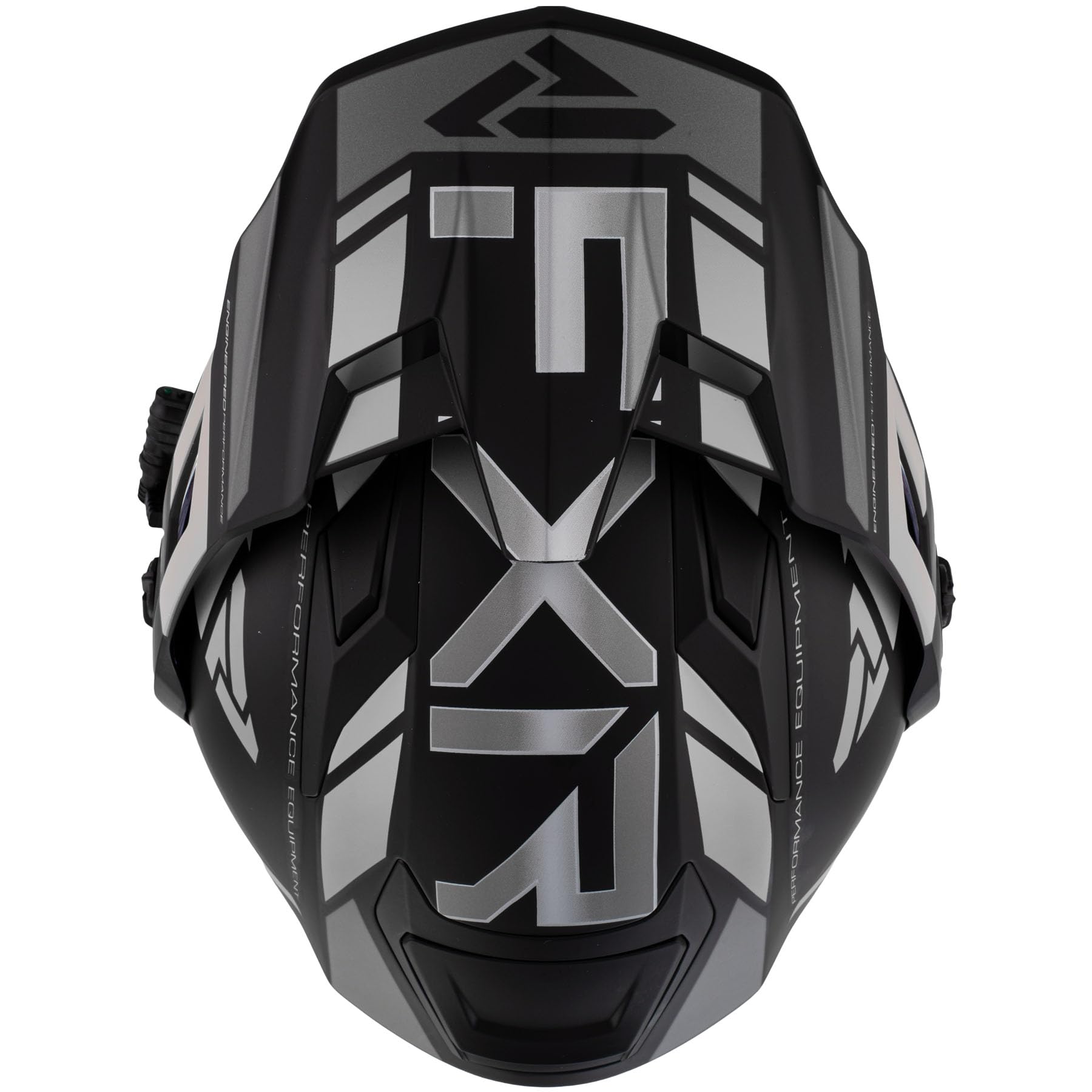 FXR Maverick X Helmet 2025 - Black/Titanium - Small - Premium Snowmobile & ATV Helmet for Winter Sports & Off-Road Adventures
