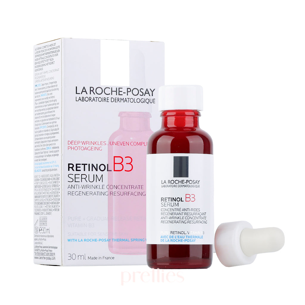 La Roche-Posay Pure Retinol Serum with Vitamin B3 - 30ml Anti-Aging Face Treatment for Wrinkles & Fine Lines | Day & Night Moisturizer for Sensitive Skin