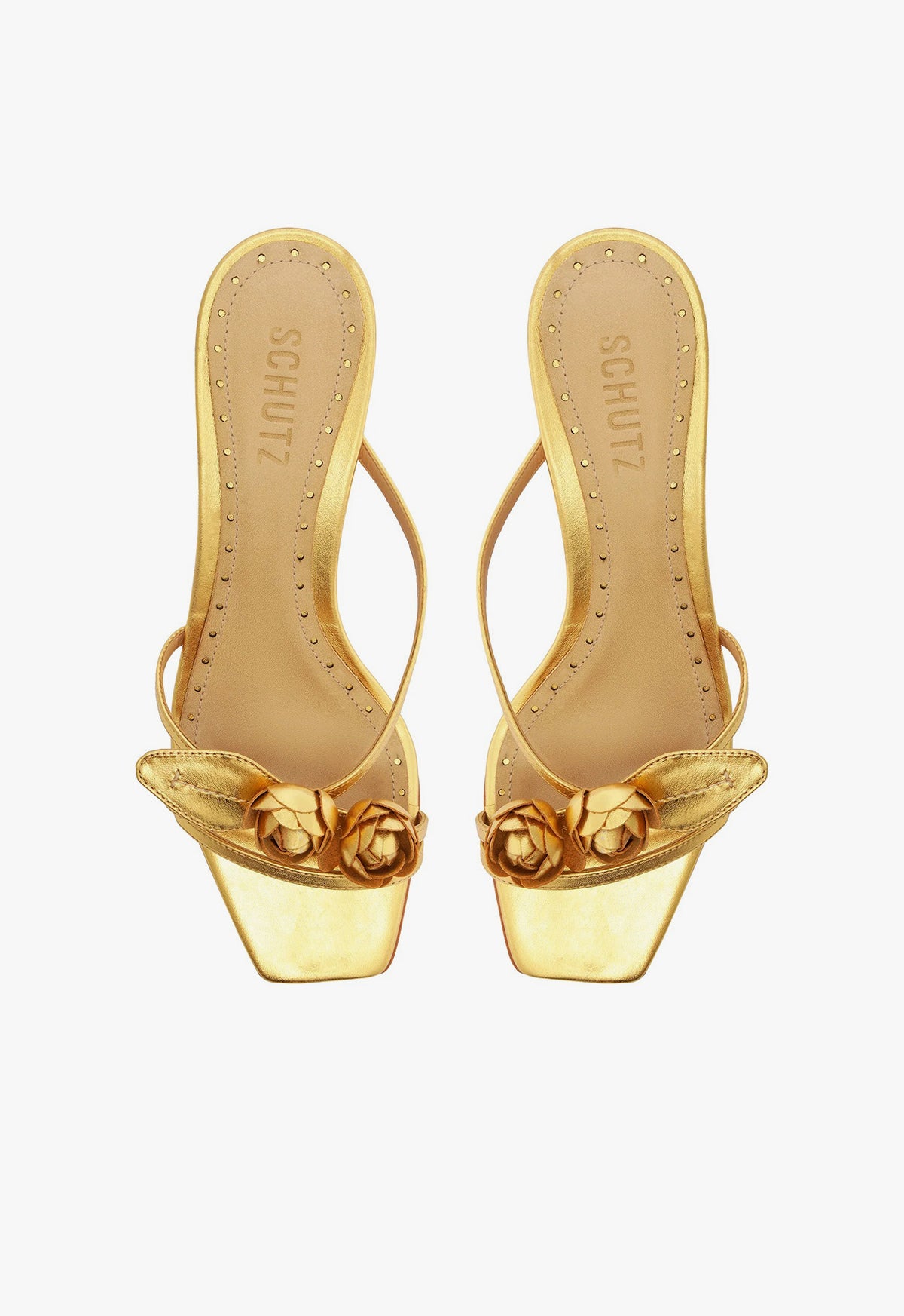 Alma Metallic Leather Sandals for Women - Comfortable Summer Slide Sandals with Cushioned Footbed | Perfect for Beach, Vacation & Casual Outings