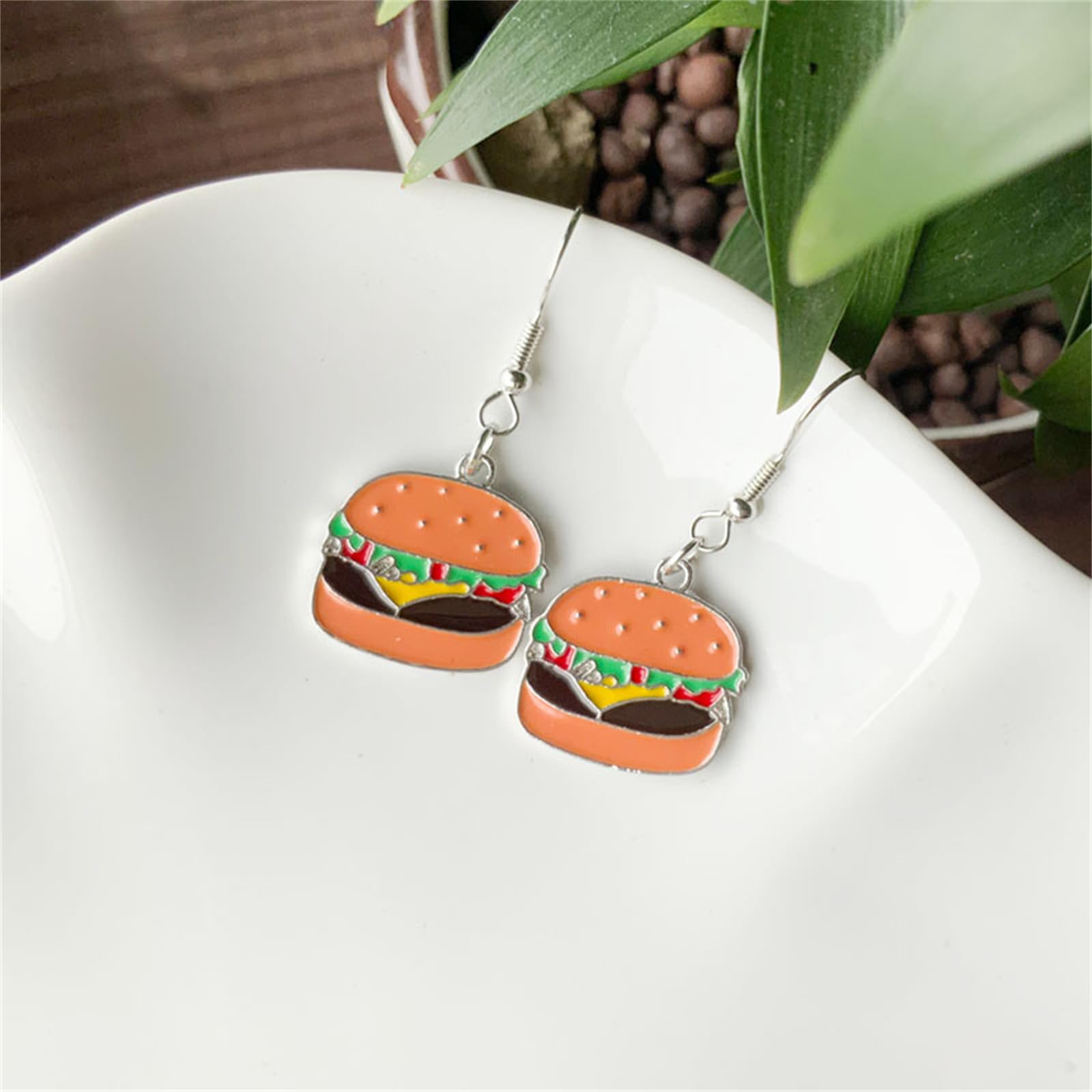 Handmade Mini Food Earrings - Cute French Fries, Pizza, Hot Dog & Beer Enamel Dangle Earrings for Women | Unique Funny Jewelry Gift for Food Lovers, Party, Cosplay & Daily Wear