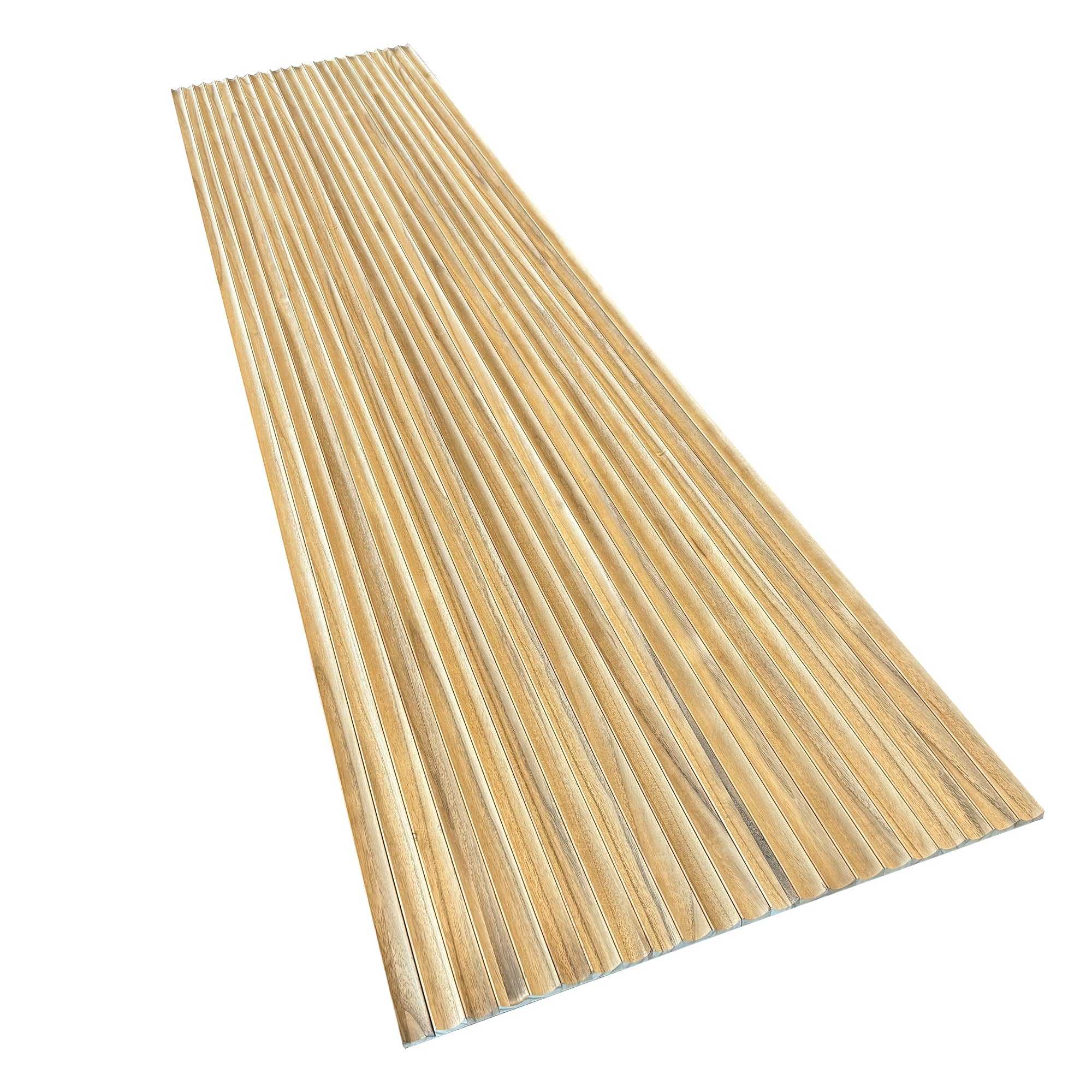 WOODFLEX Flexible Solid Paulownia Wood Slat Wall Panel - 2700mm x 600mm Wave Design - Perfect for Modern Home & Office Decoration, Accent Walls, and Interior Design Projects