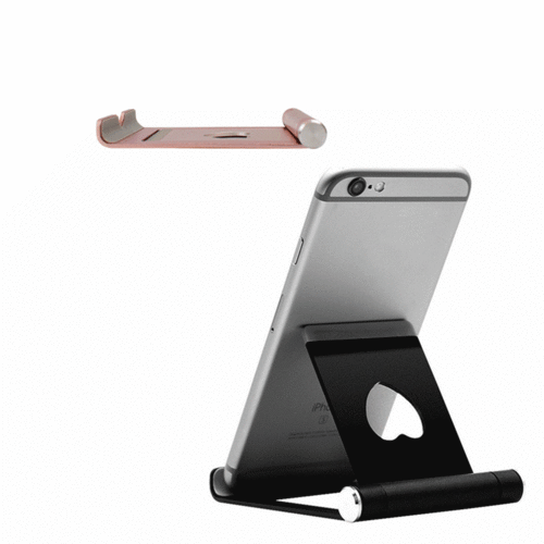 Bakeey Aluminum Alloy Adjustable Phone Stand - Anti-Slip Multi-Angle Desktop Mobile Phone Holder for iPhone, Samsung, iPad - Perfect for Work, Study, Video Calls & Hands-Free Viewing