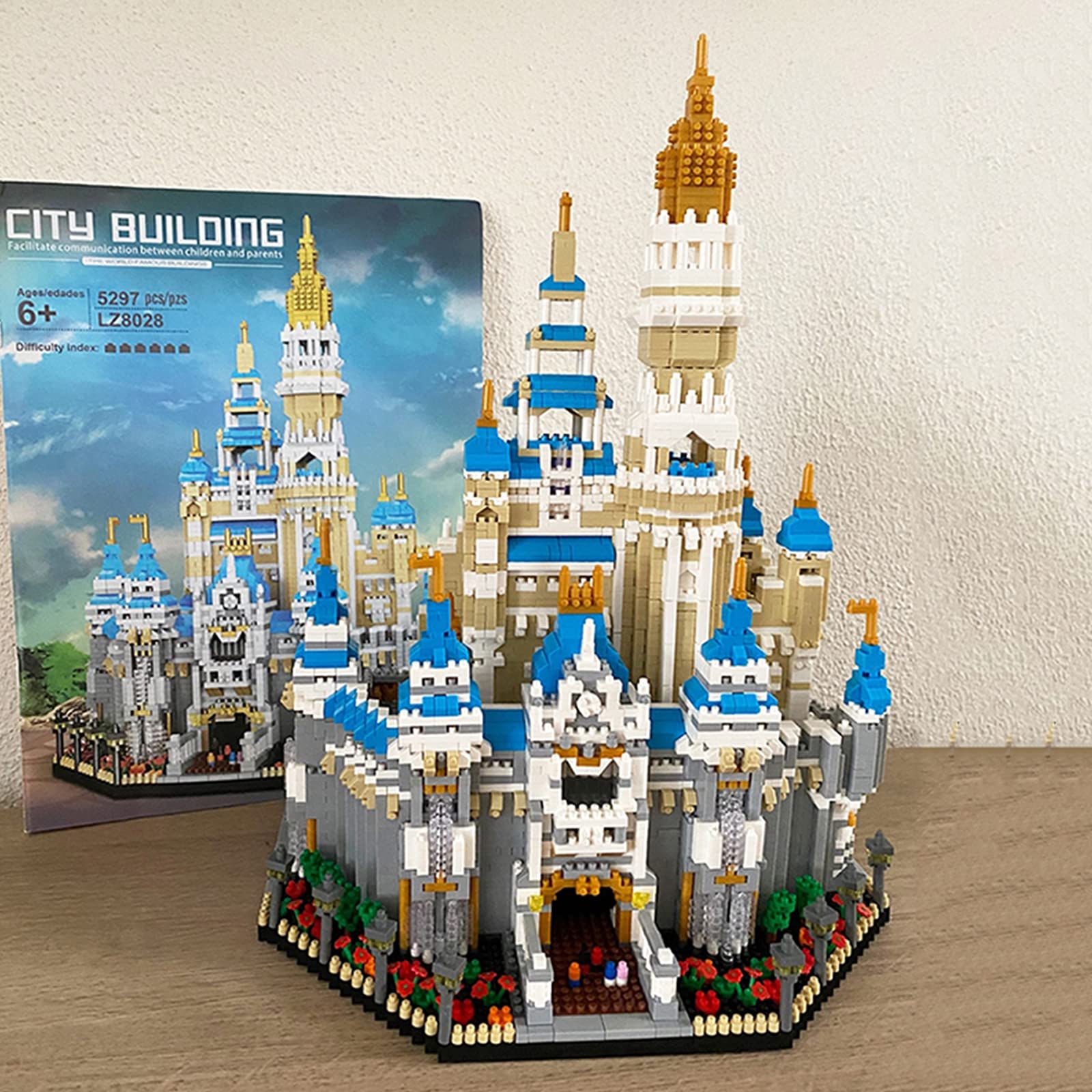 5297Pcs SXPC World Architecture Amusement Park Big Dream Castle DIY Micro Building Blocks Set - Creative STEM Toy for Kids & Adults - Perfect for Birthday Gifts, Home Decoration and Collector's Display